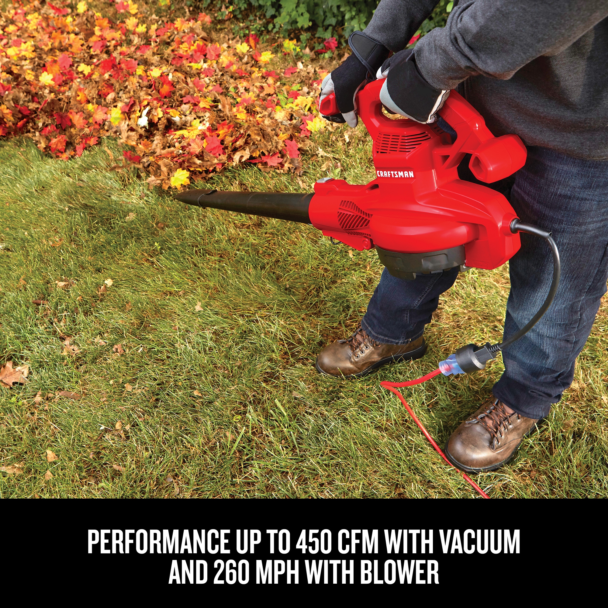 BLACK+DECKER 385-CFM 230-MPH Corded Electric Handheld Leaf Blower in the  Leaf Blowers department at