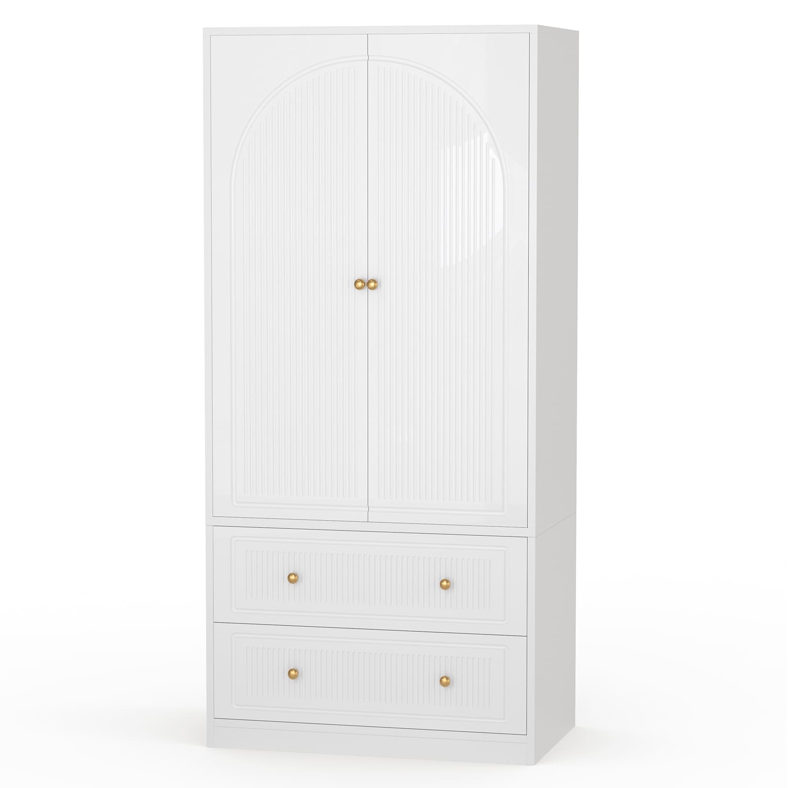 Pocassy GREATANTS-SNBS047WT White Armoire