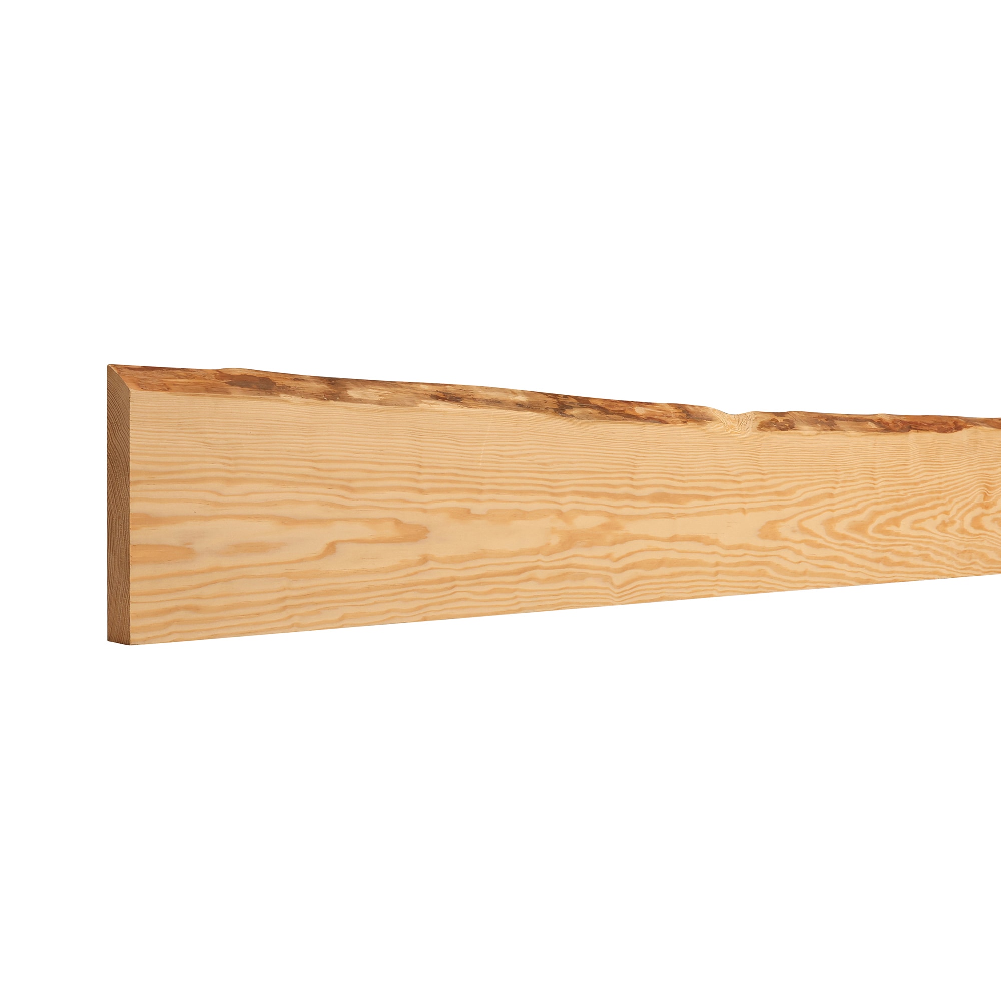 Live Edge L12T3135410NLE6 Unfinished Pine Rectangle Craft table top ( 1.4375-in x 7-in x 71-in )