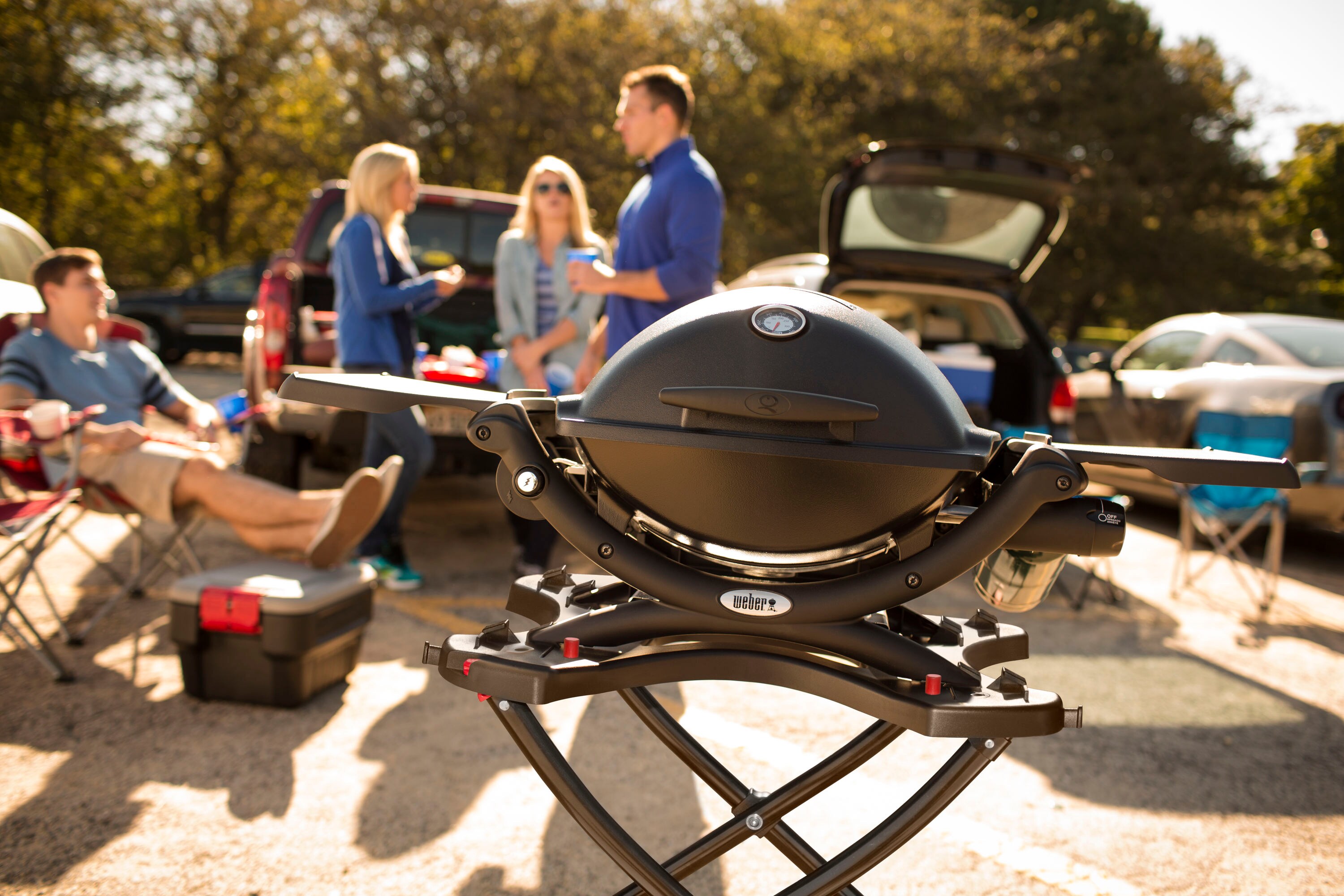 Weber 189-Sq in Black Portable Gas Grill in Portable Grills department at Lowes.com
