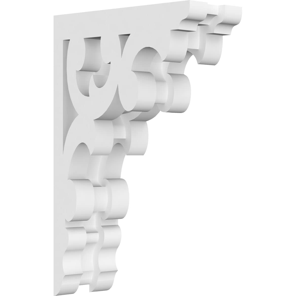 Ekena Millwork CORP01X04X07VI 1.875-in x 4.5-in x 7-in Vienna Unfinished White PVC Paintable Corbel