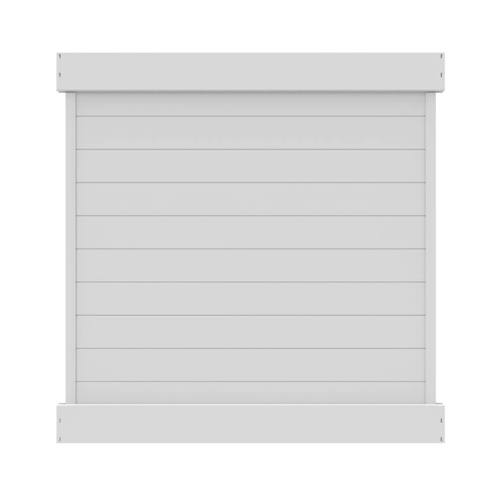 Freedom 73045598 Newbeck 6-ft H x 6-ft W White Privacy Vinyl Flat-top Fence panel (Unassembled)