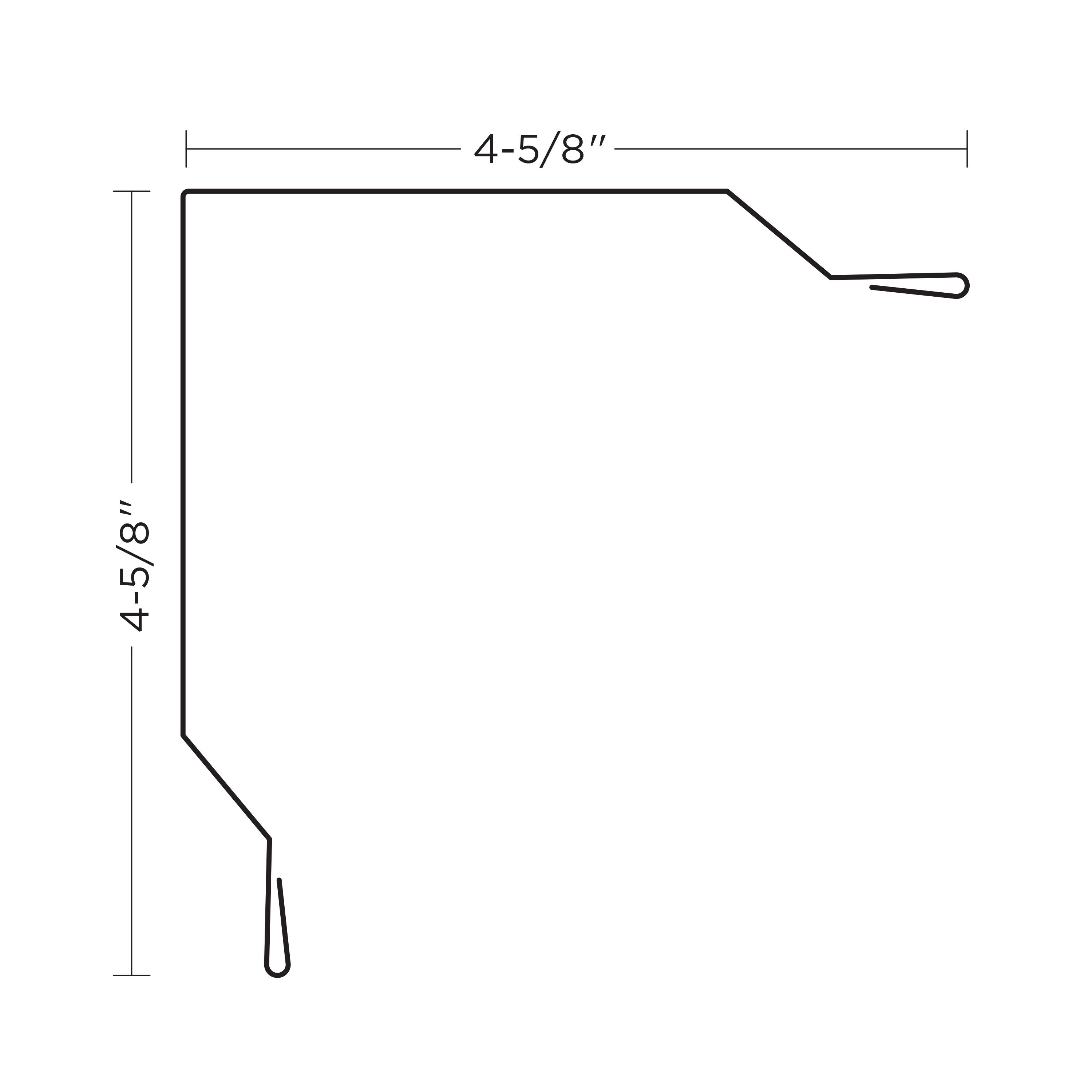 Part #WS-47-UOC Outside Corner Trim for Corrugated Metal Roofing