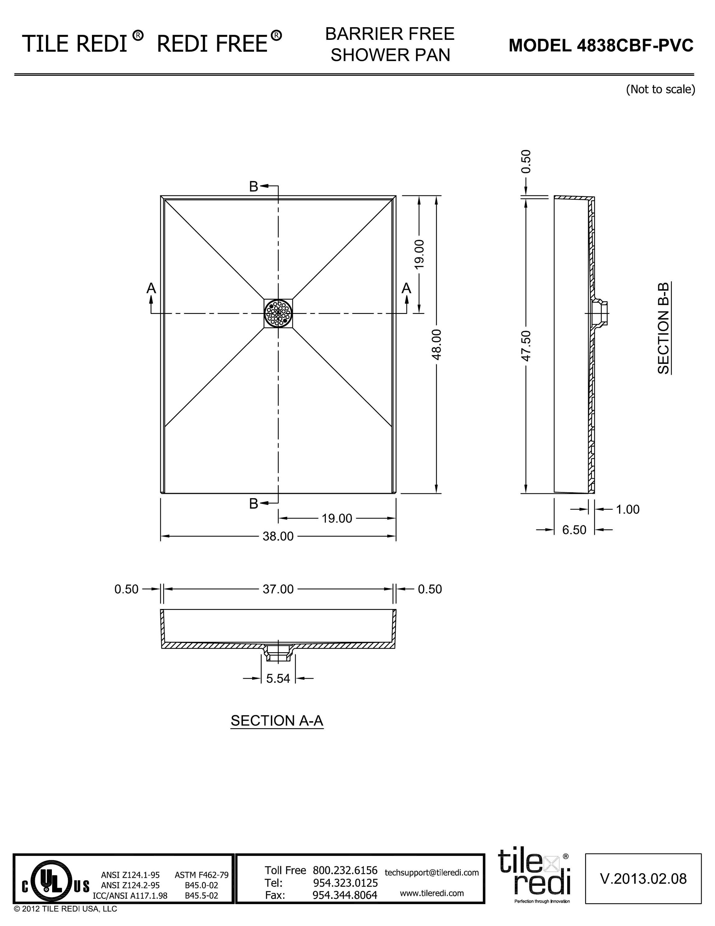 Tile Redi 4838CBF-PVC Shower-Floors - View #9