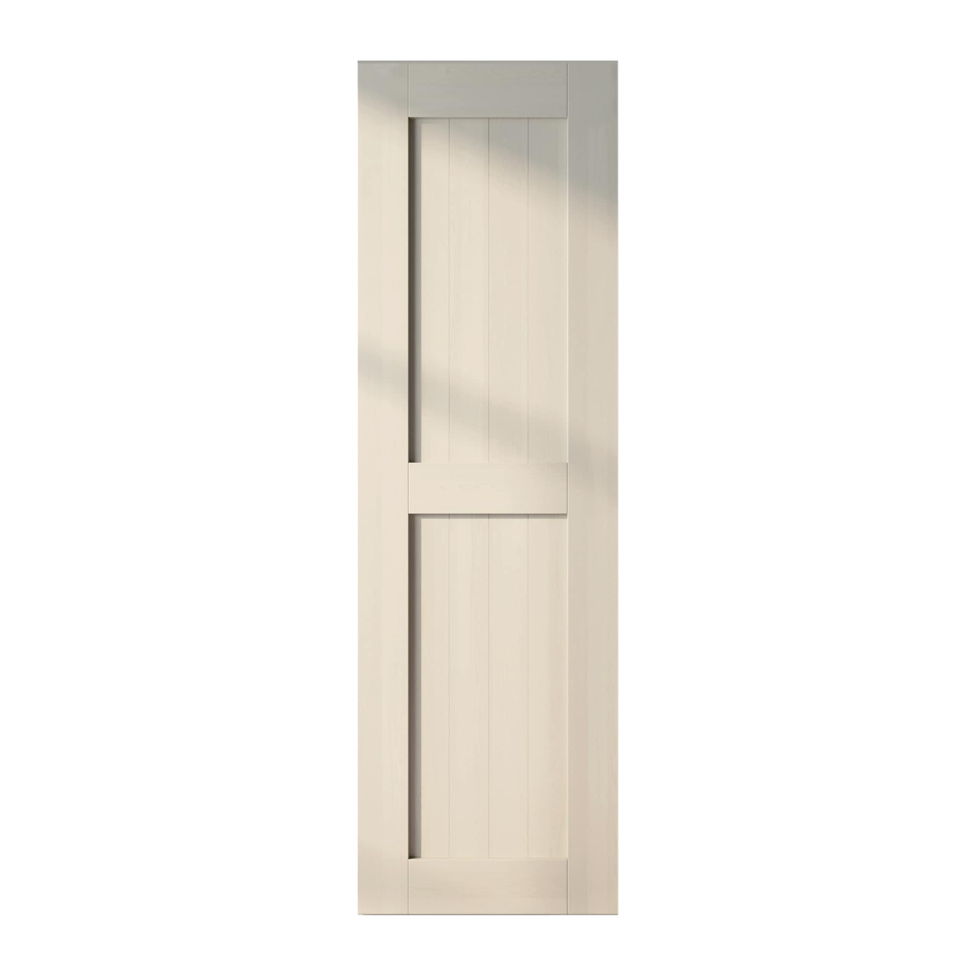 HOMACER 2284-H-TGRAY 22-in x 84-in Tinsmith Gray Mid-Bar Pine Wood Solid core Single Barn Door (Hardware Not Included)