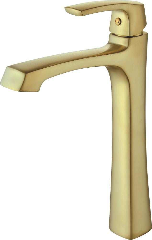 CMI 192-7154 Cardania Matte gold Single hole 1-handle WaterSense High-arc Commercial/Residential Handle Bathroom Sink Faucet with Drain