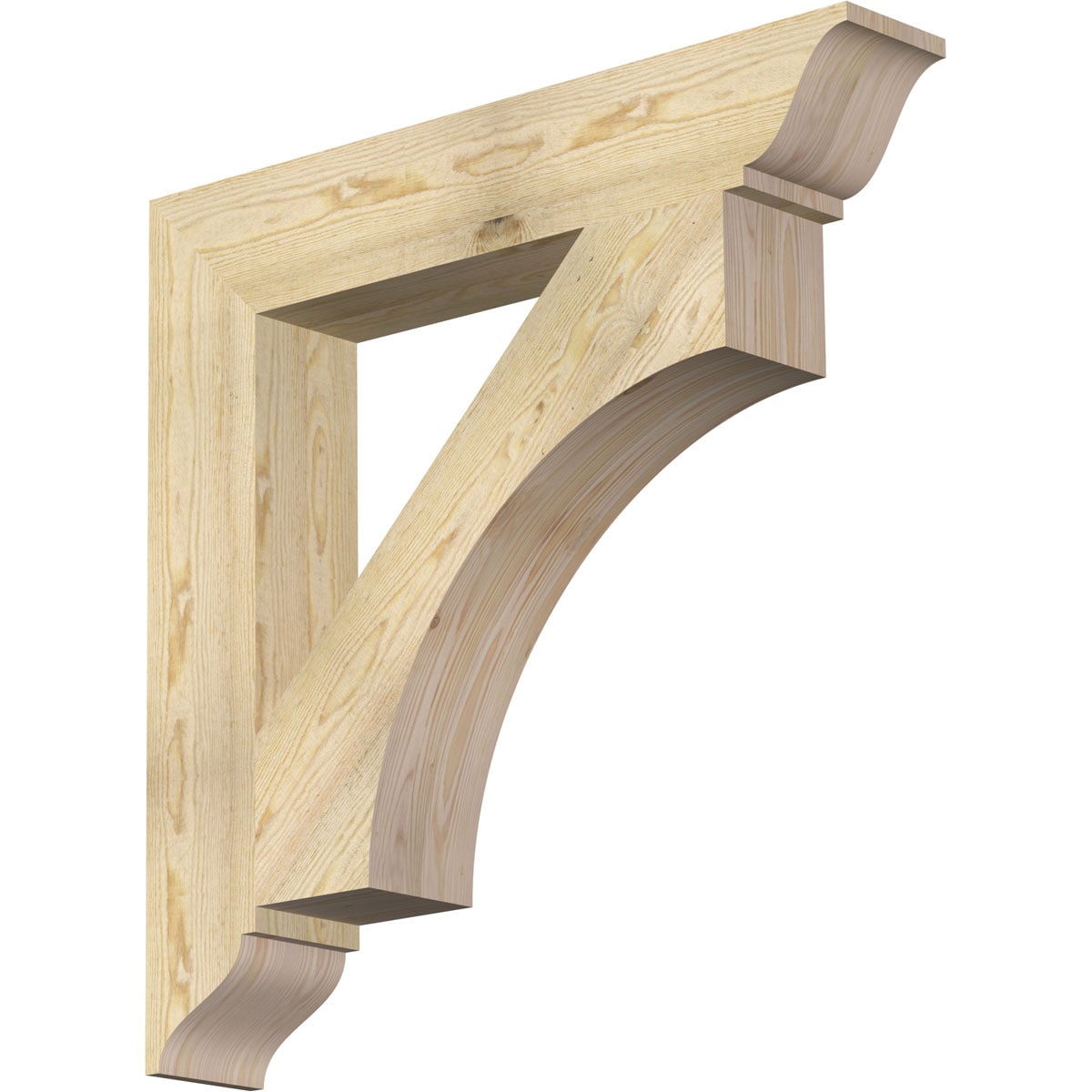 Ekena Millwork BKT06X36X36WTL01RDF Westlake traditional rough sawn 6-in x 36-in x 36-in Douglas fir Brown Wood Standard bracket