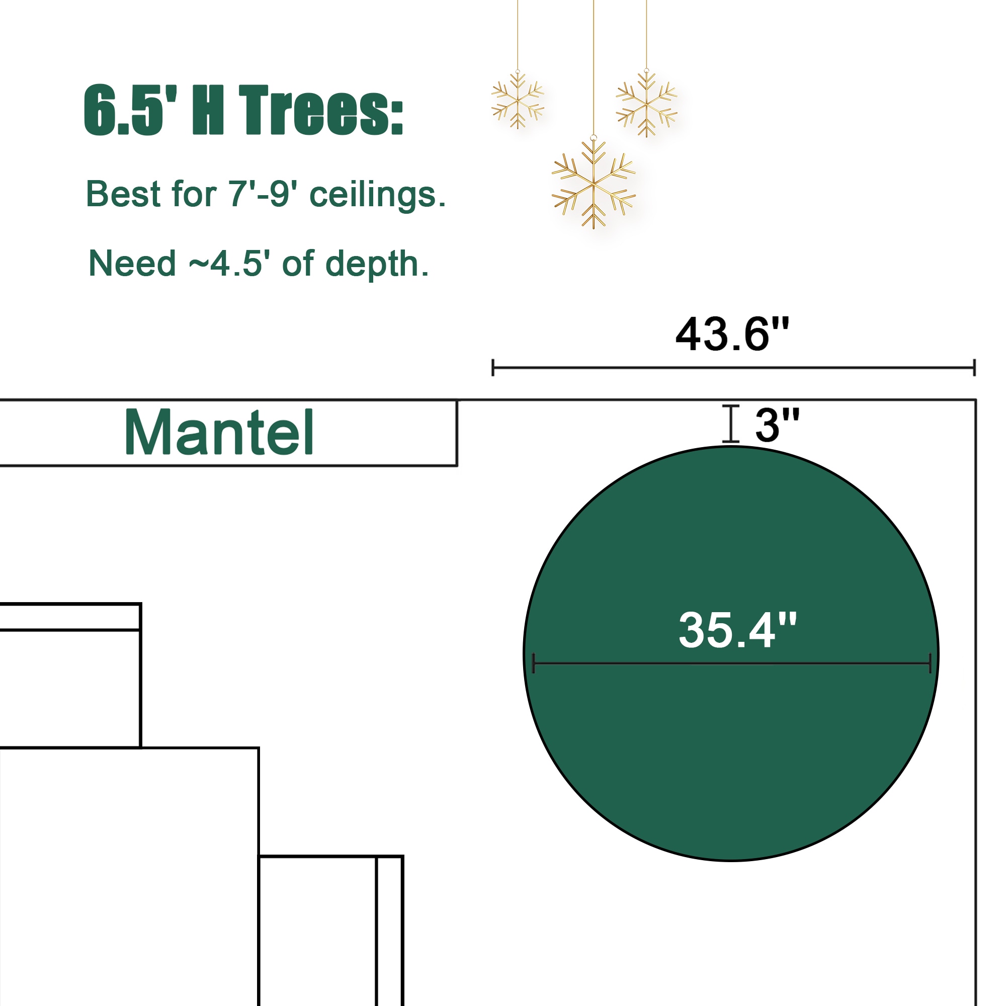 LuxenHome WHAP1785 Artificial-Christmas-Trees - View #16