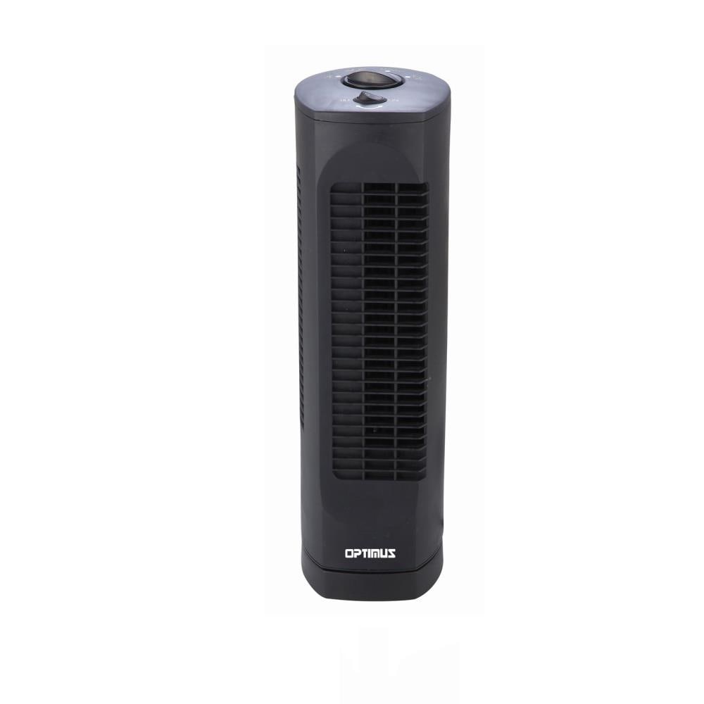 Personal Fan 17 in Oscillating Tower Standalone Black with Slip-Resistant Feet 