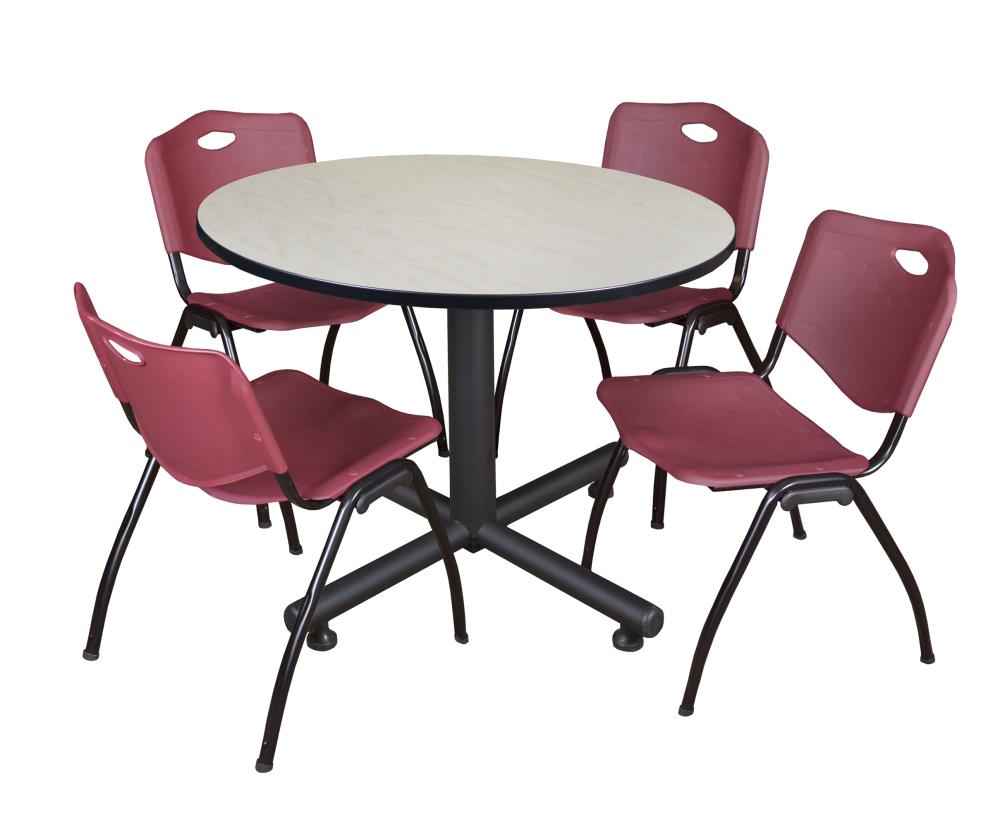 Regency TKB48RNDPL47BY Breakroom Off-White 4-Person Training Table (48-in W x 29-in H)