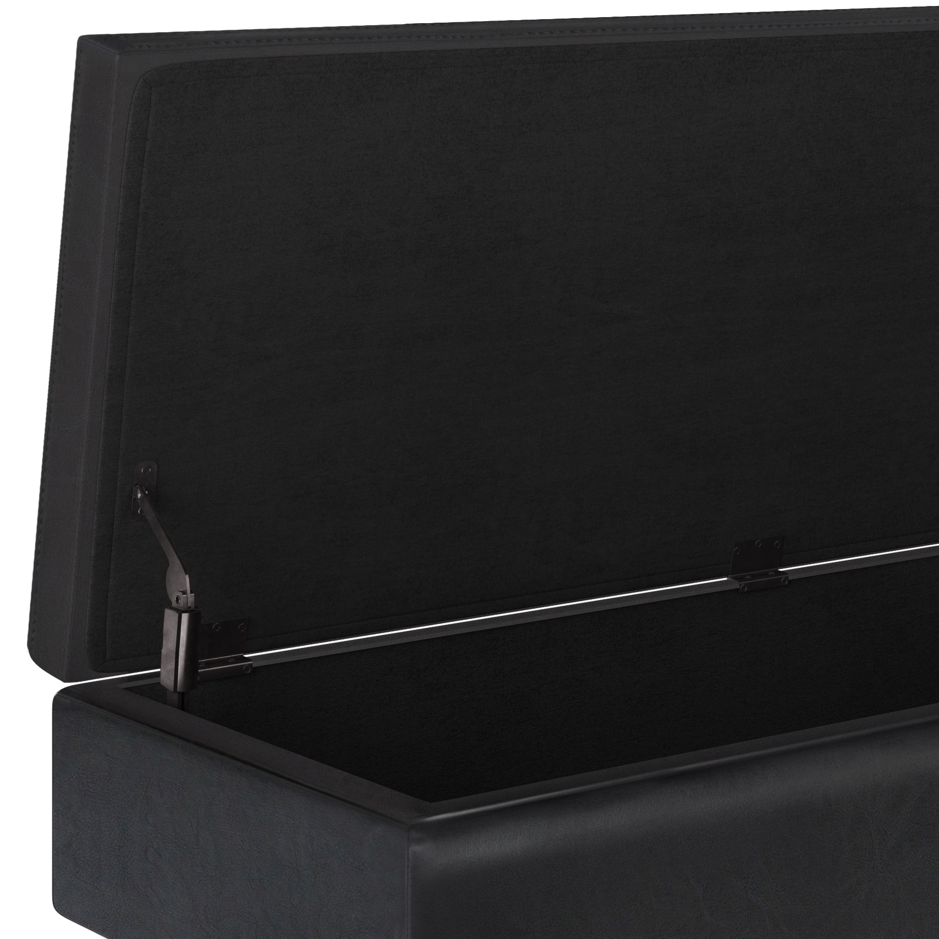 Owen Mid Century Modern Black Rubberwood Cocktail Ottoman