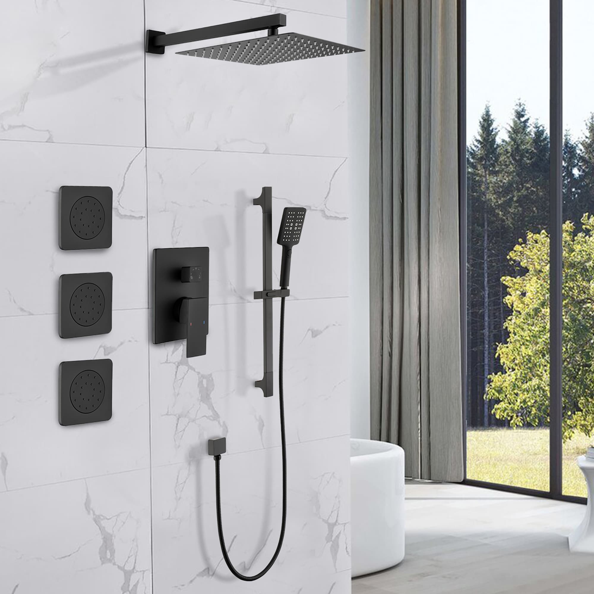 WELLFOR WN0858 Showerhead-Bar-Panels - View #3