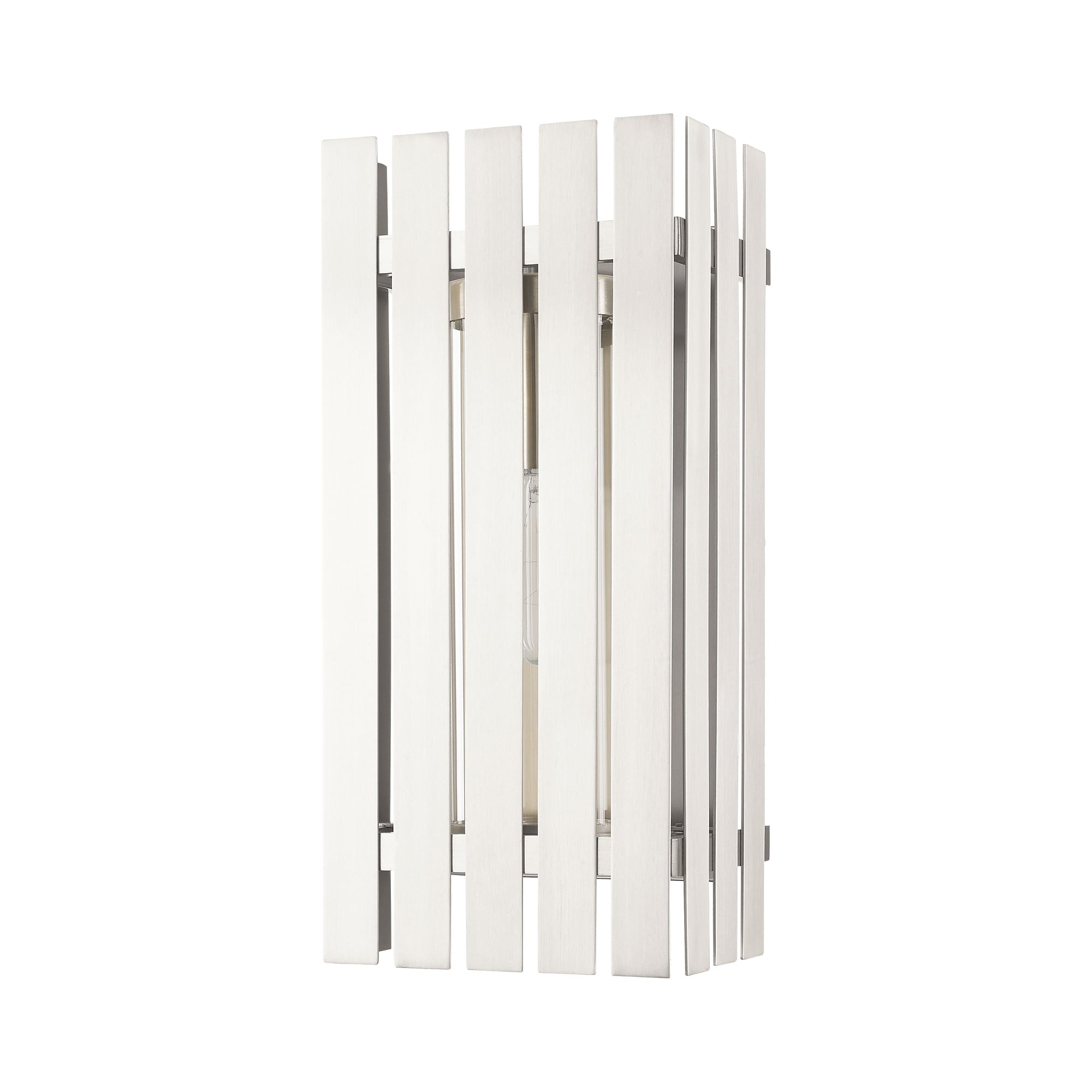 Greenwich 17" Brushed Nickel Outdoor Wall Lantern with Clear Glass