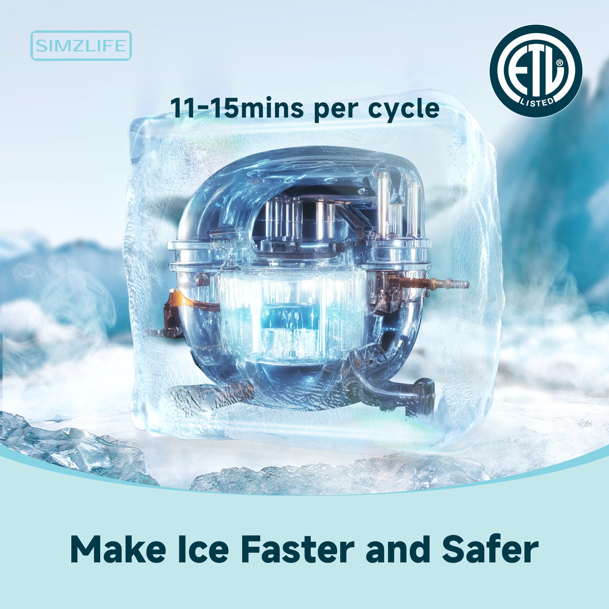 SIMZLIFE CIM-01 Commercial-Ice-Makers - View #5