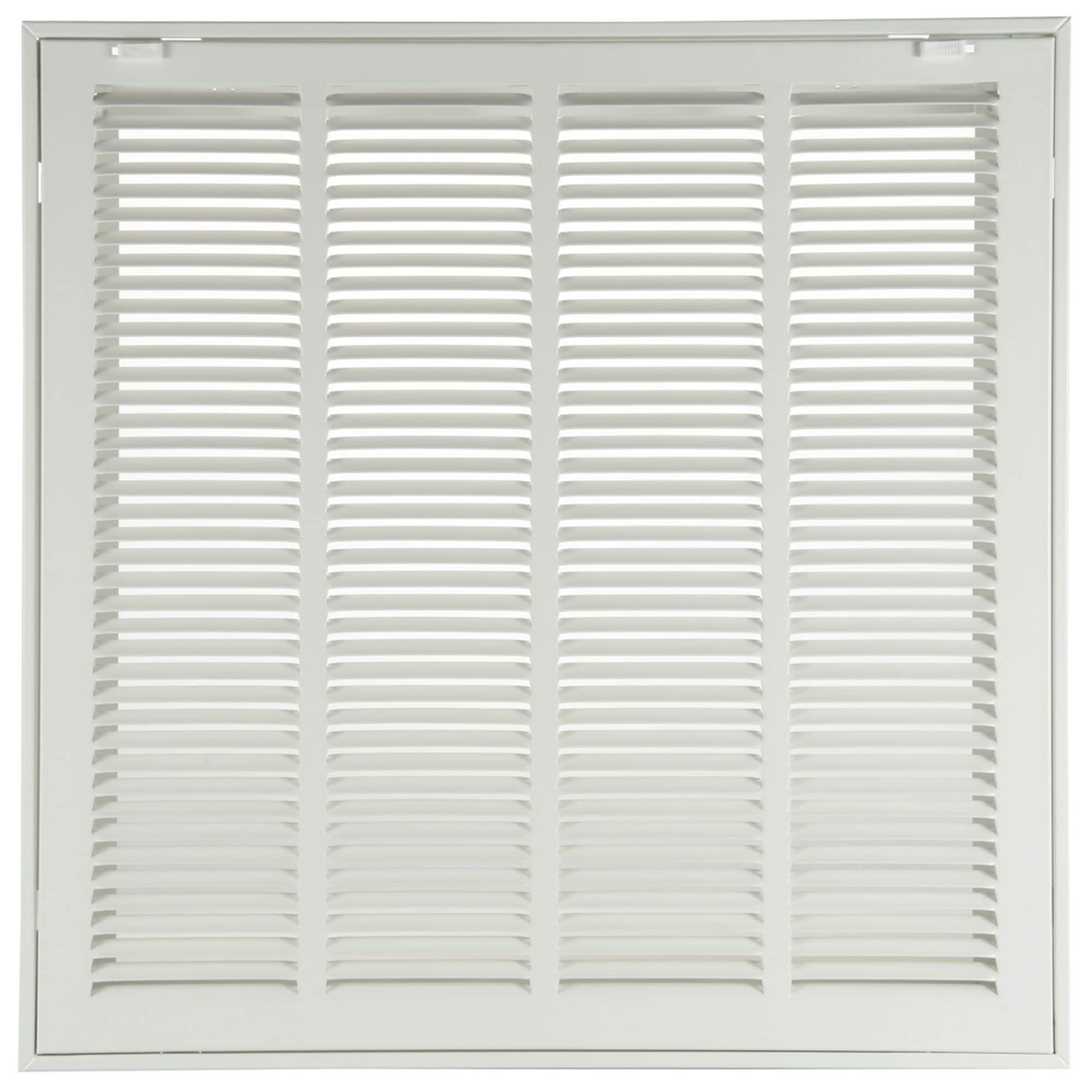 RELIABILT 7222525WH 25-Inches x 25-Inches Steel White Sidewall/Ceiling Return air filter grille