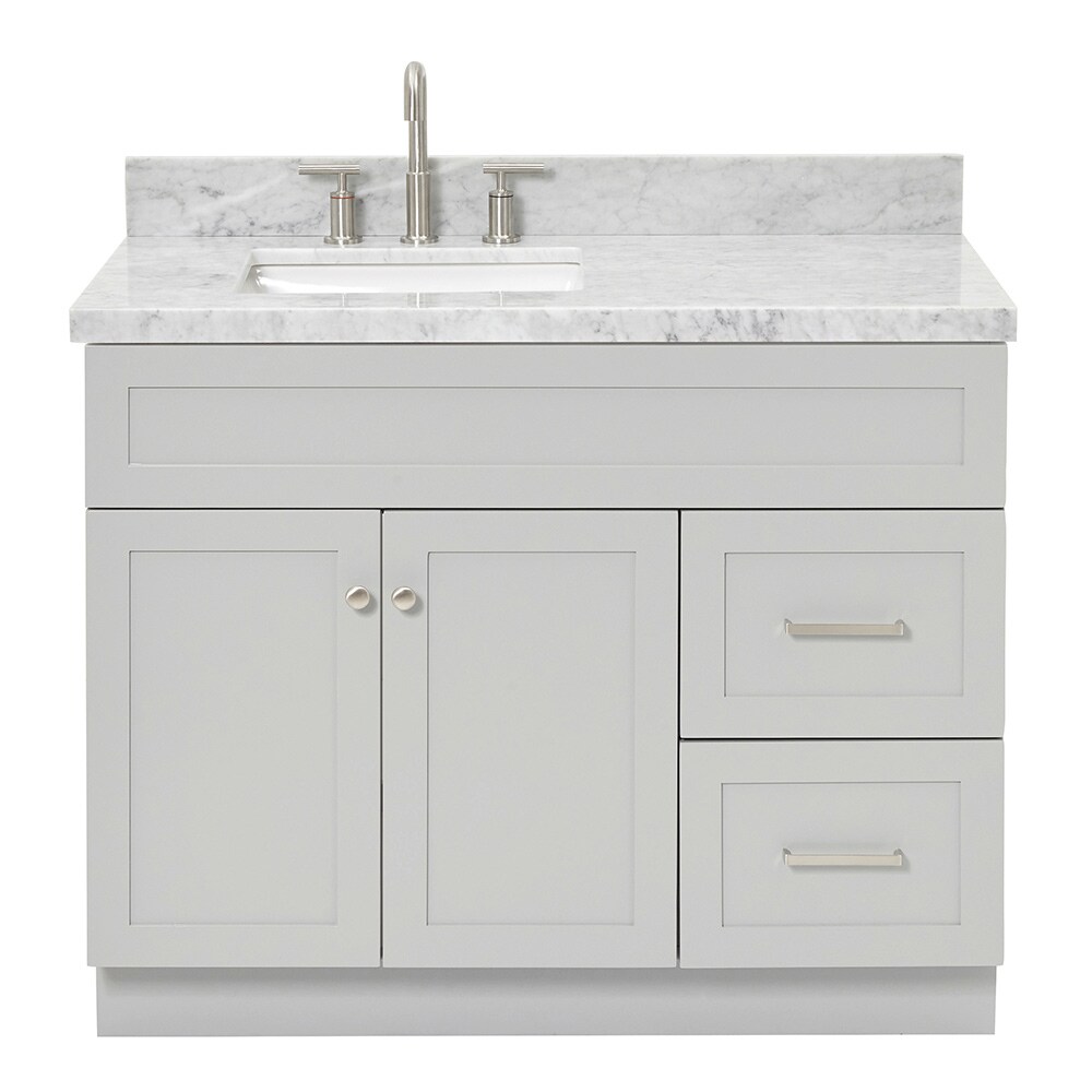 ARIEL Hamlet 43-in Grey Undermount Single Sink Bathroom Vanity with ...