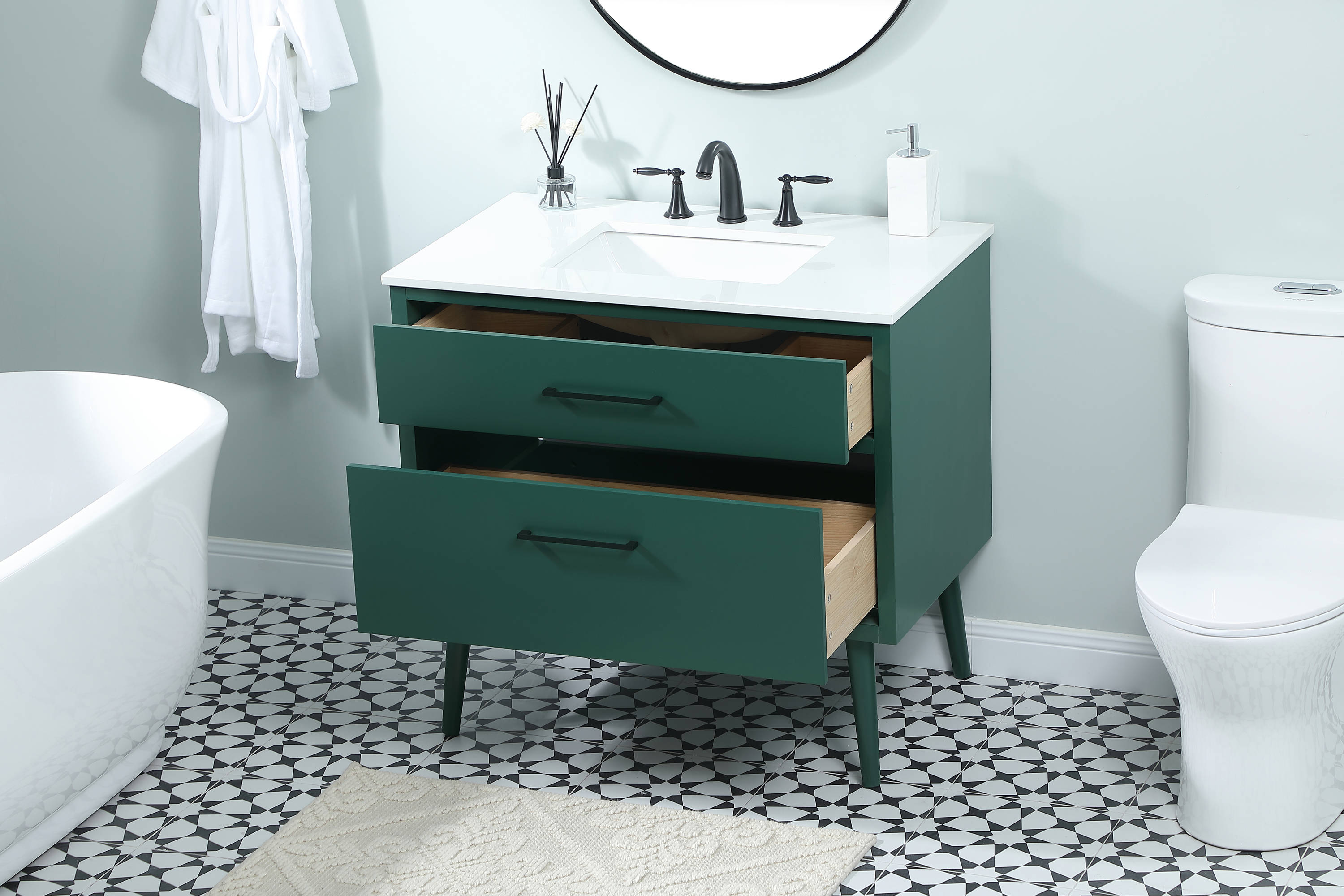Elegant Decor HF123108MGN Bath-Vanity-Combo - View #4