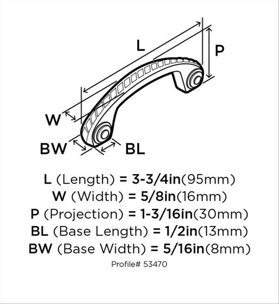 Satin Nickel 3" Traditional Cabinet Pull with Mounting Hardware