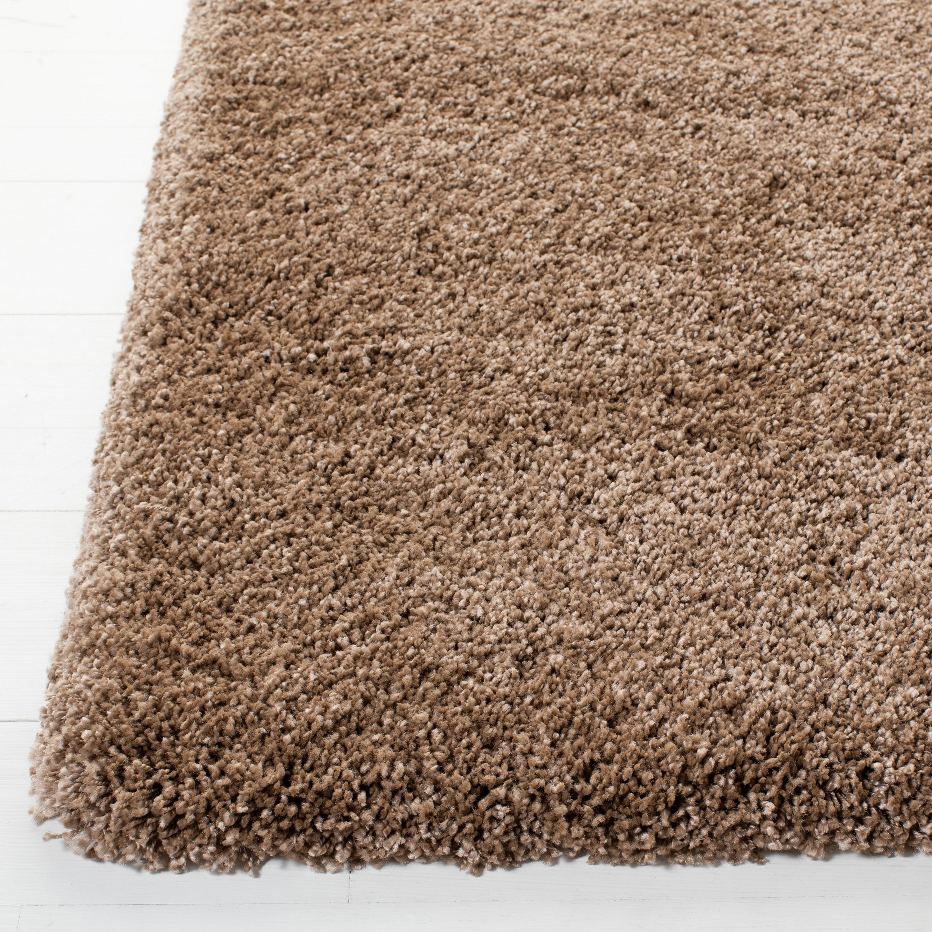 Safavieh Milan Shag 10 X 14 (ft) Dark Beige Indoor Solid Area Rug SG180 ...