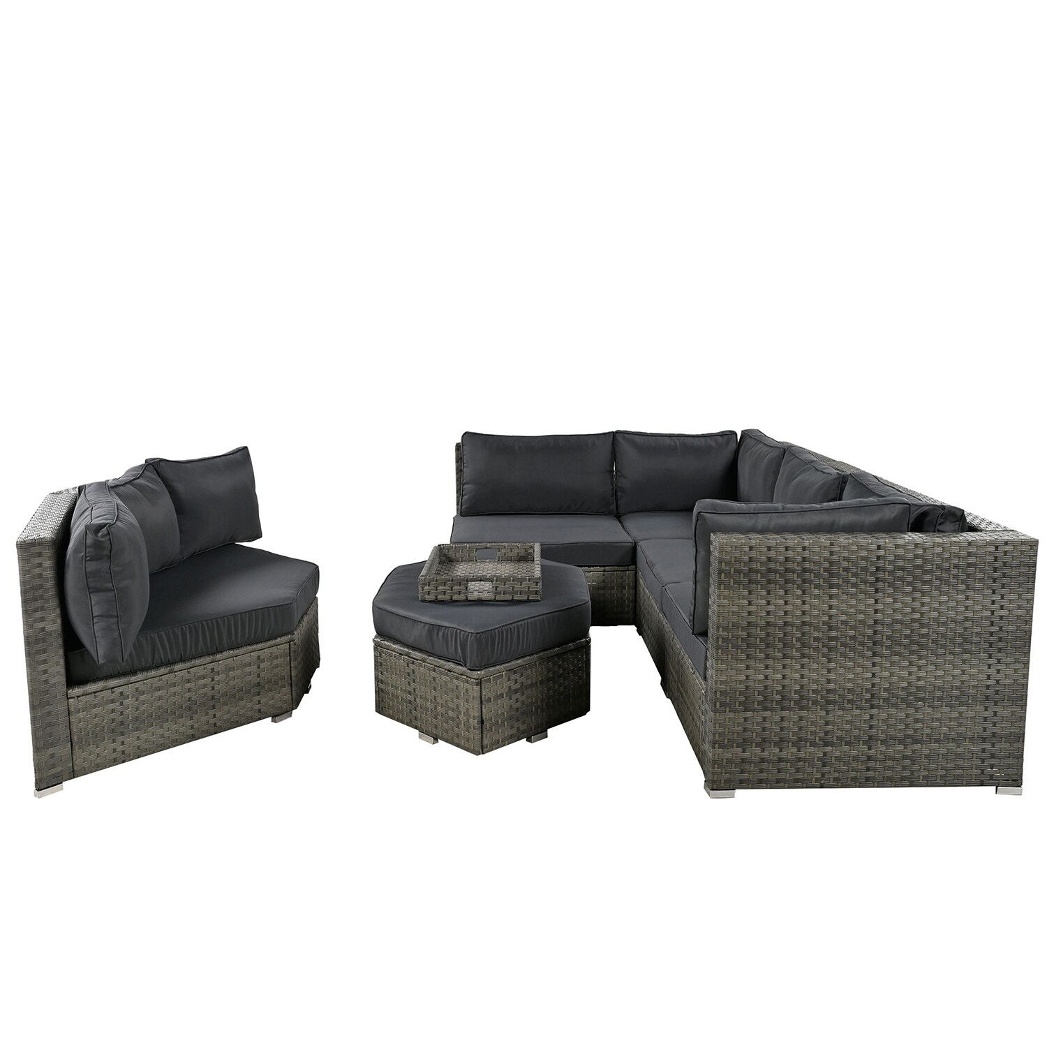SINOFURN SYA020389GY Patio-Sofas-Daybeds - View #9