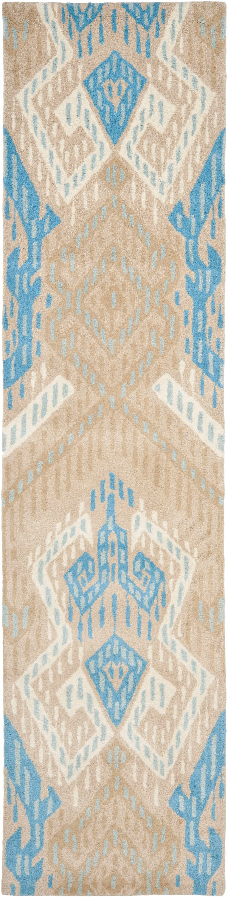 Safavieh WYD373C-29 Wyndham Corby 2 x 9 (ft) Tufted Wool Blue/Ivory Rectangular Indoor Bohemian/Eclectic Runner rug