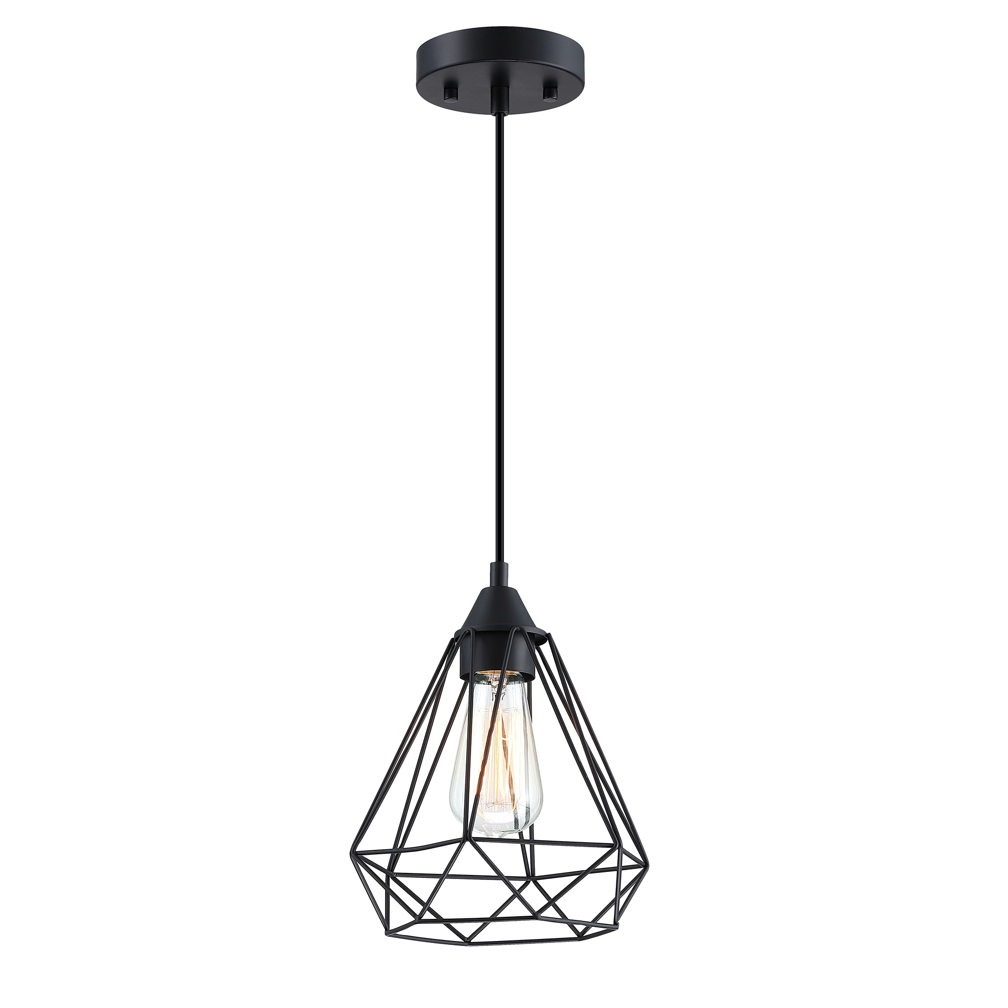 Hukoro 3-Light Matte Black Modern/Contemporary Globe Mini Hanging ...