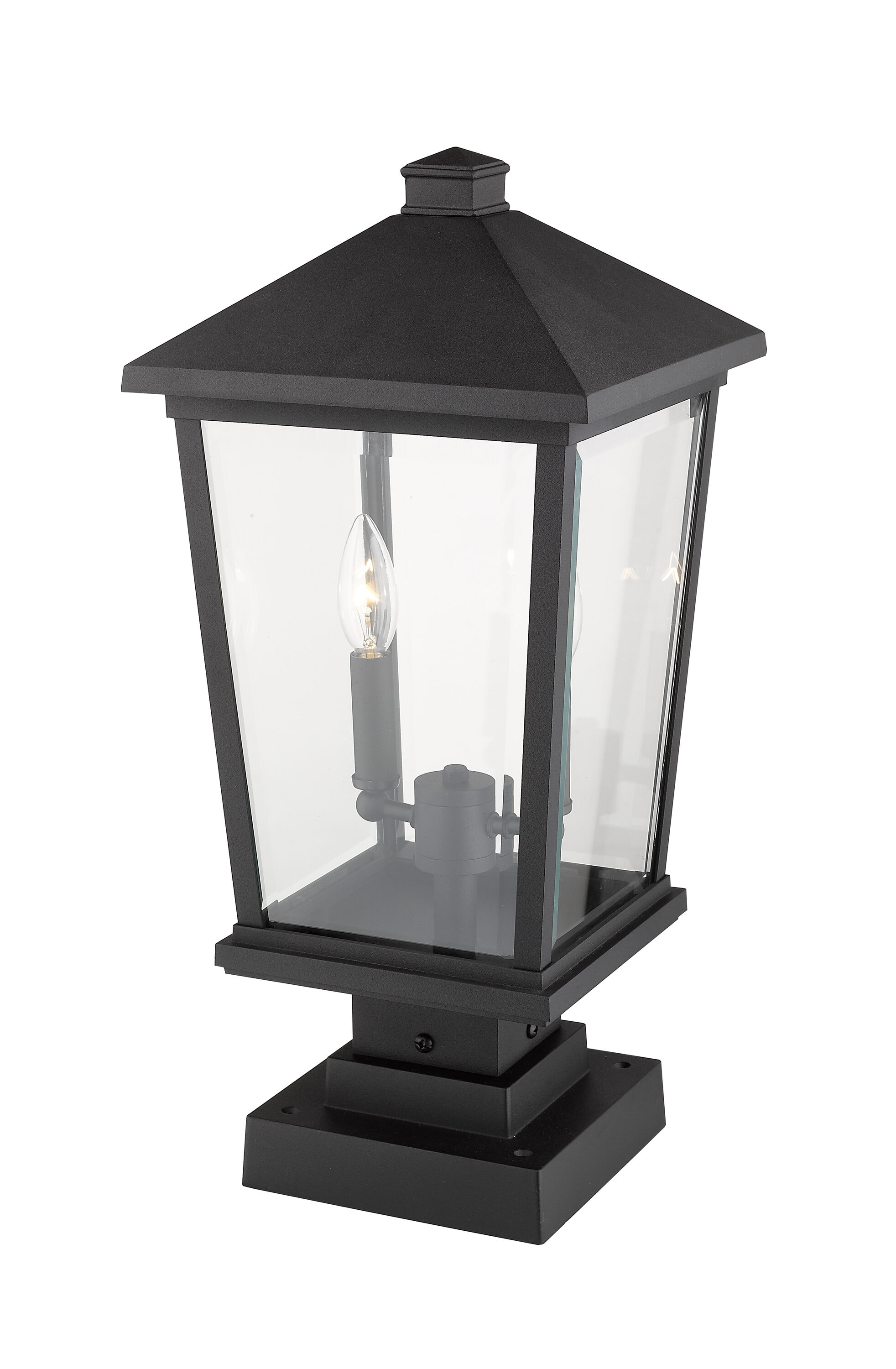 Z-Lite 568PHBS-SQPM-BK Post-Lights - View #3