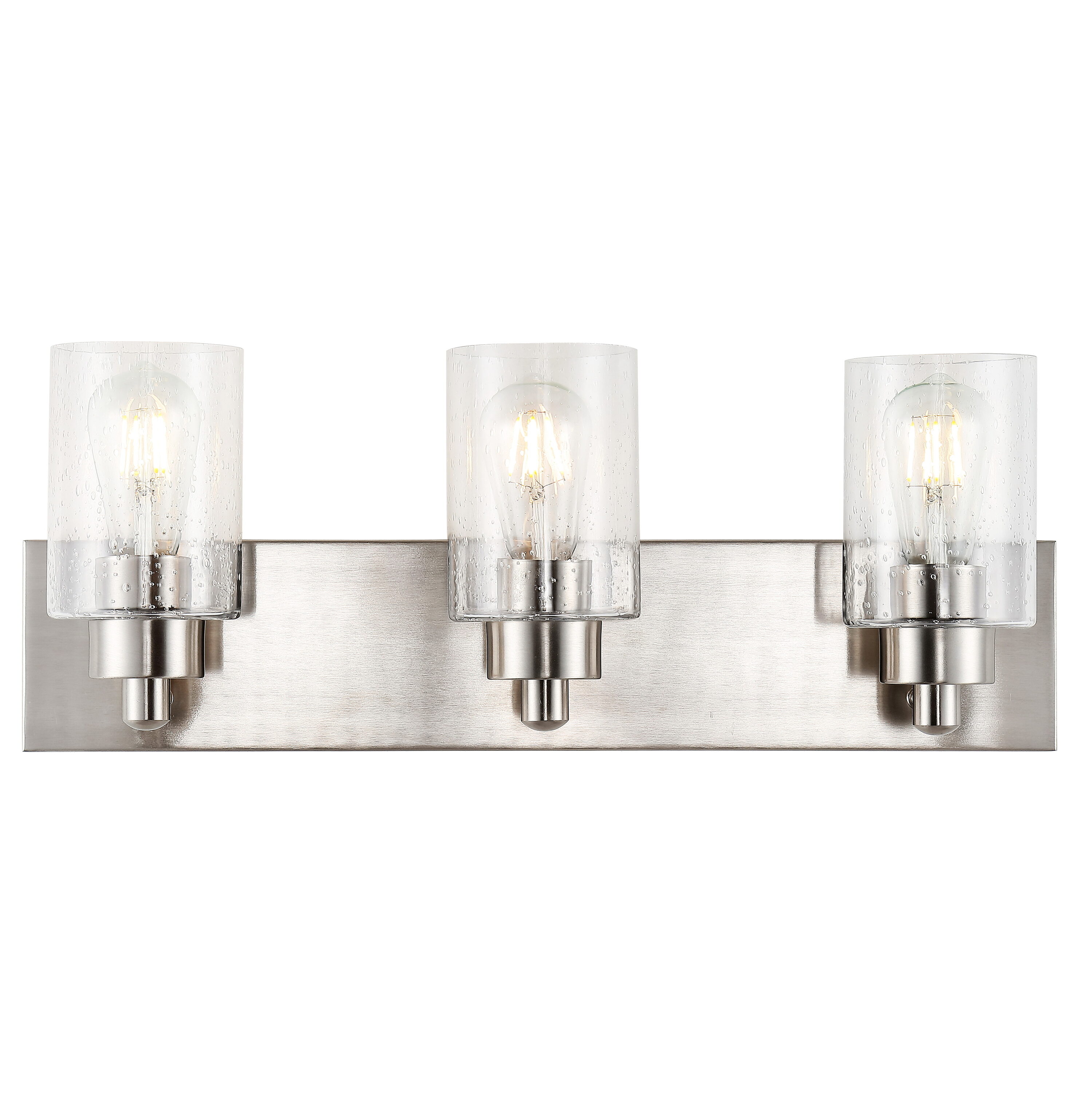 Irving 22" Nickel 3-Light Cylinder Vanity Light