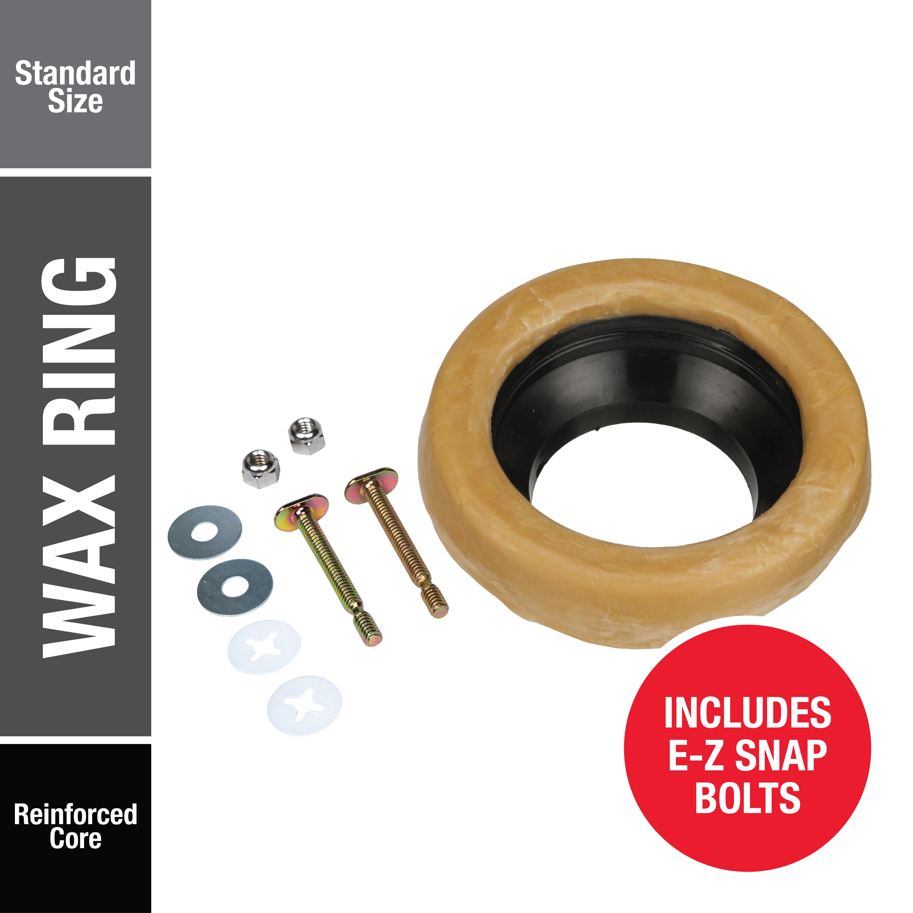 F Extra Thick Toilet Wax Ring Kit with Flange and Bolts for Floor Outlet Toilets New Install or Re-seat, Fits 3-Inch or 4-Inch Waste Lines