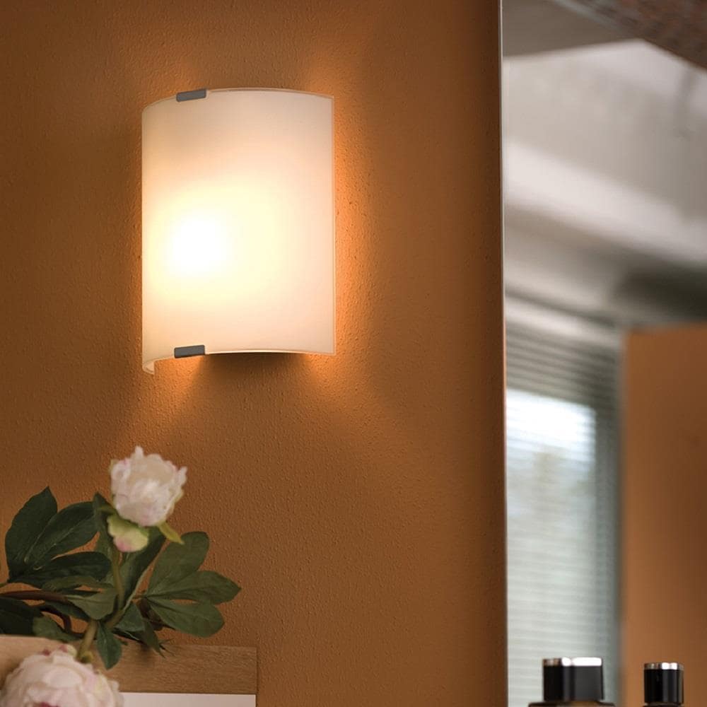 Grafik 8.25" Chrome Satin Glass Dimmable Wall Sconce