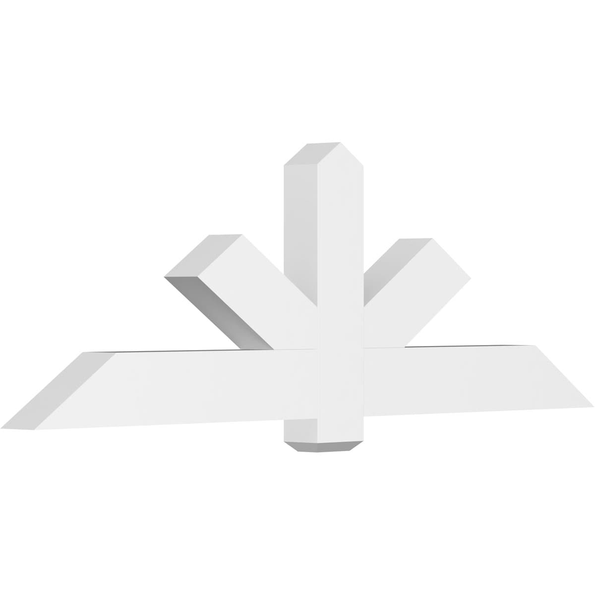 Ekena Millwork GBP072X24X0406KEN00 Kennewick White PVC Gable bracket