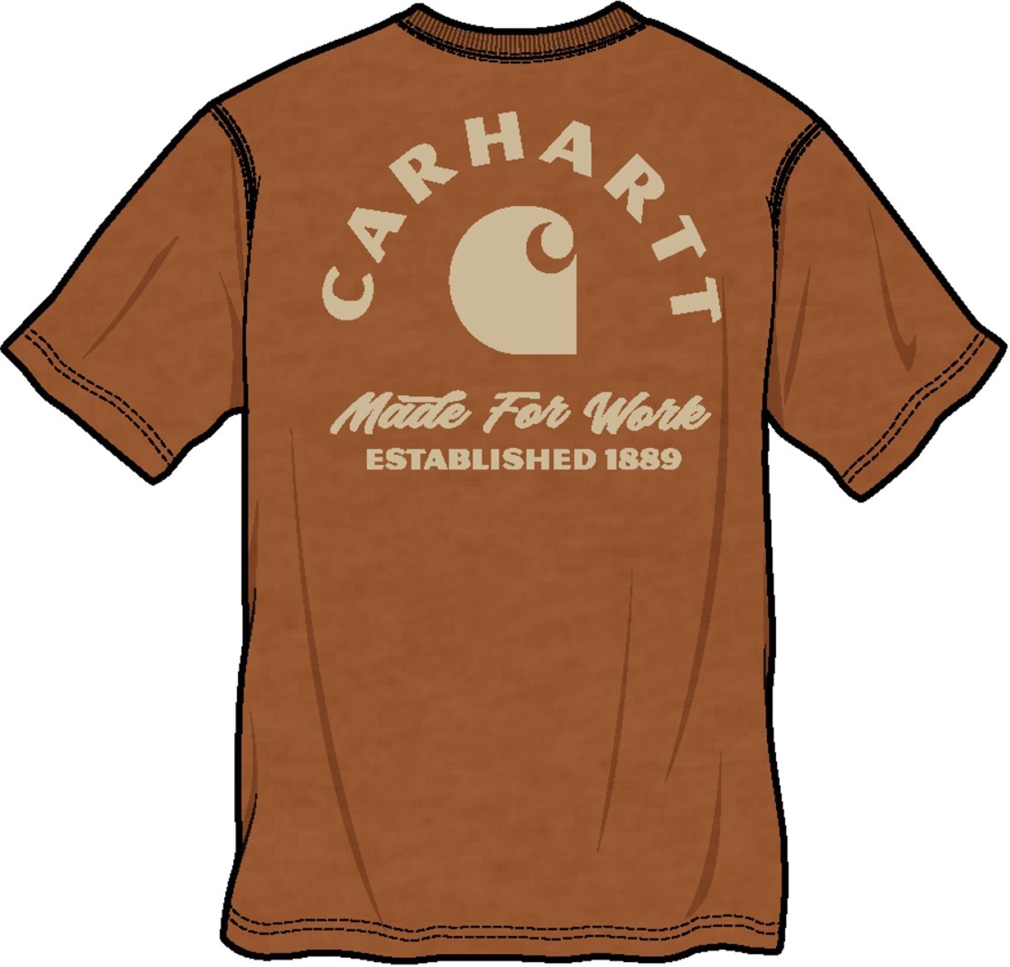 Carhartt Men's Light Weight Jersey Short Sleeve Graphic T-shirt