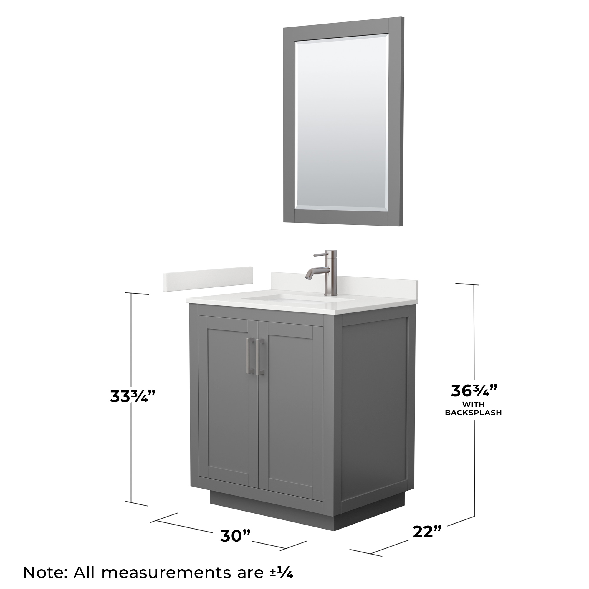 Wyndham Collection WCF292930SKGWQUNSM24 Bath-Vanity-Combo - View #6