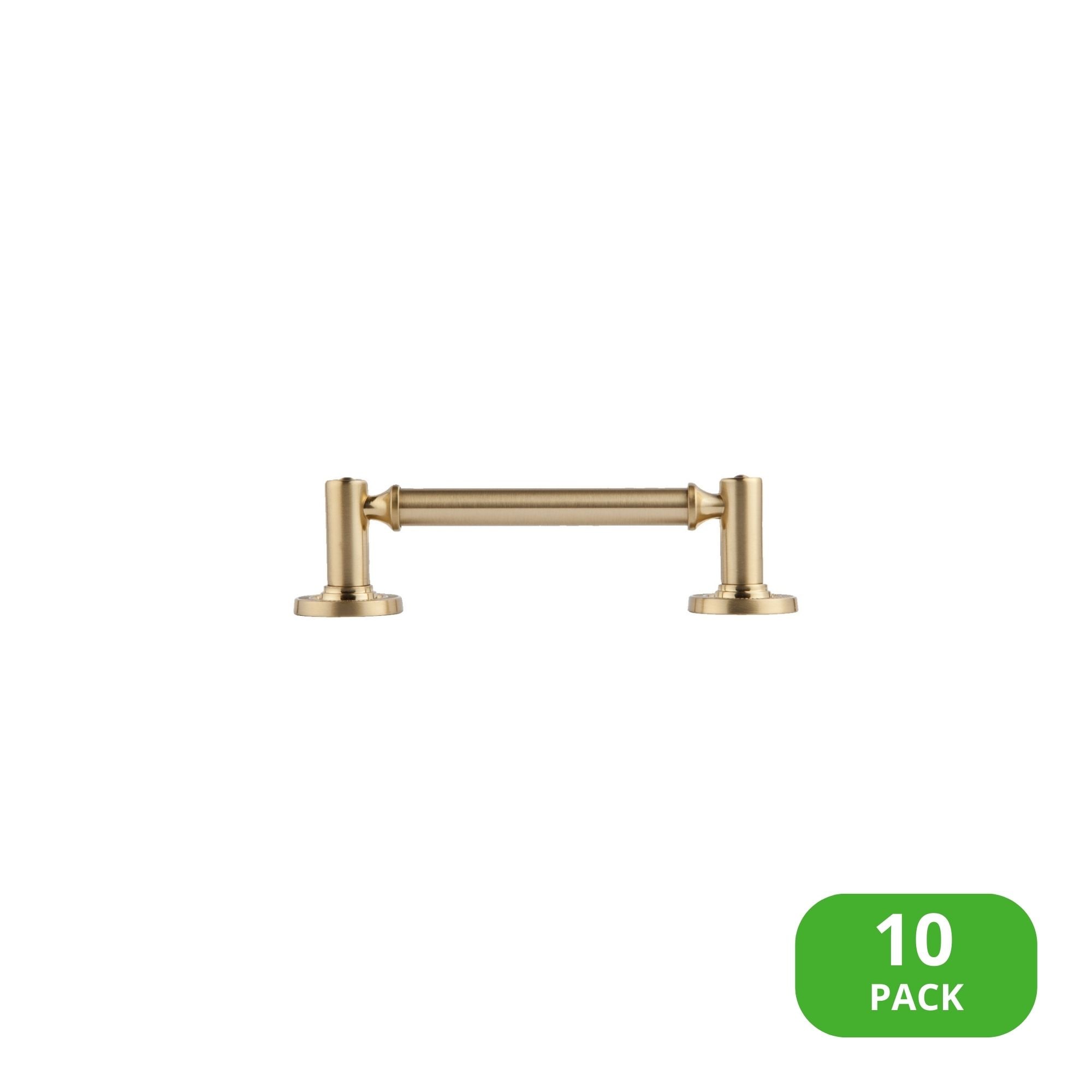 Sumner Street Home Hardware Minted 4-in (102Mm) Center to Center Satin Brass Cylindrical Bar Drawer Pulls (10-Pack) RL005125VP Sansujyuku sansujyuku.com