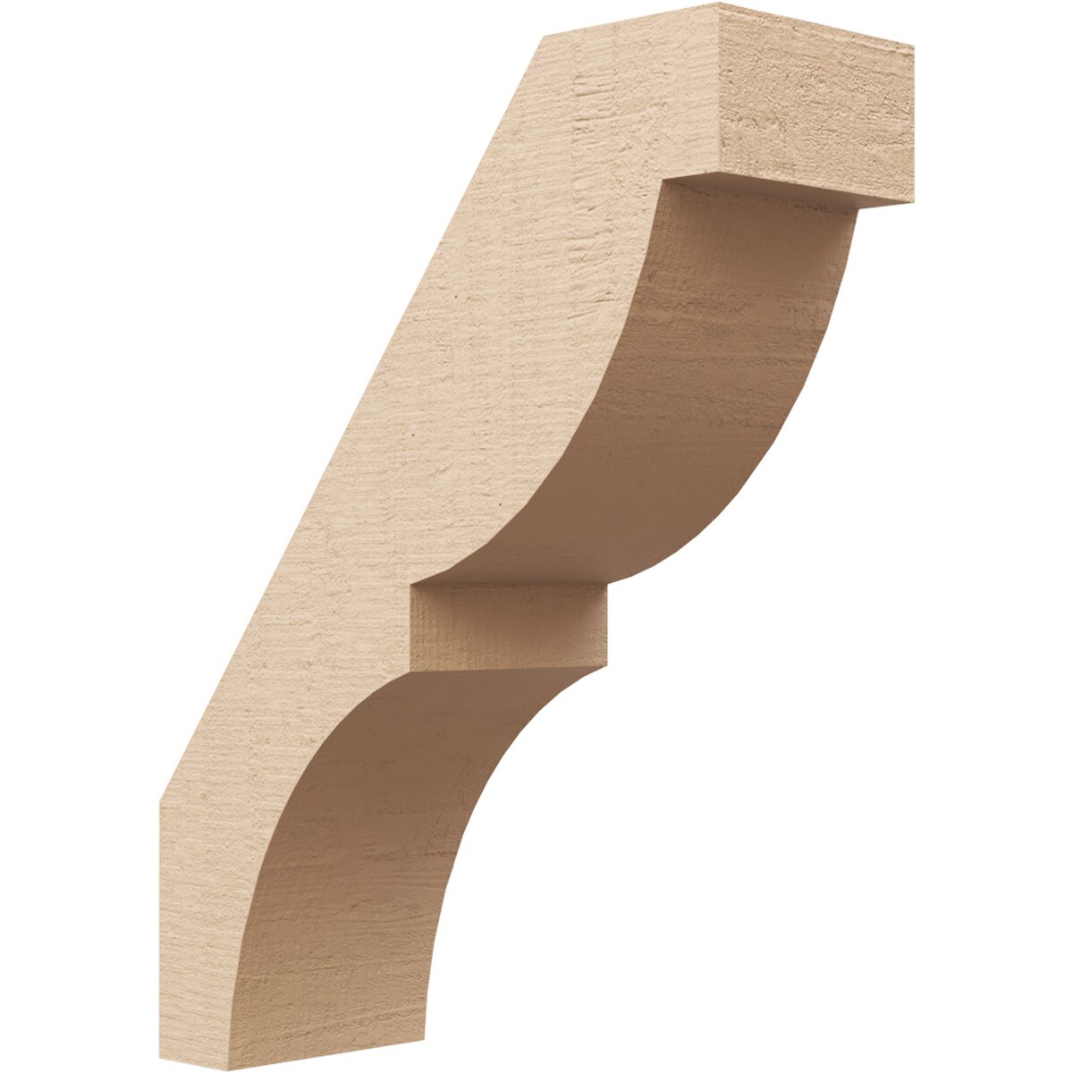 Ekena Millwork BRCUR05X14X18VALRCPR 5-in x 18-in x 14-in Primed Urethane Westlake Woodgrain TimberThane Knee Brace
