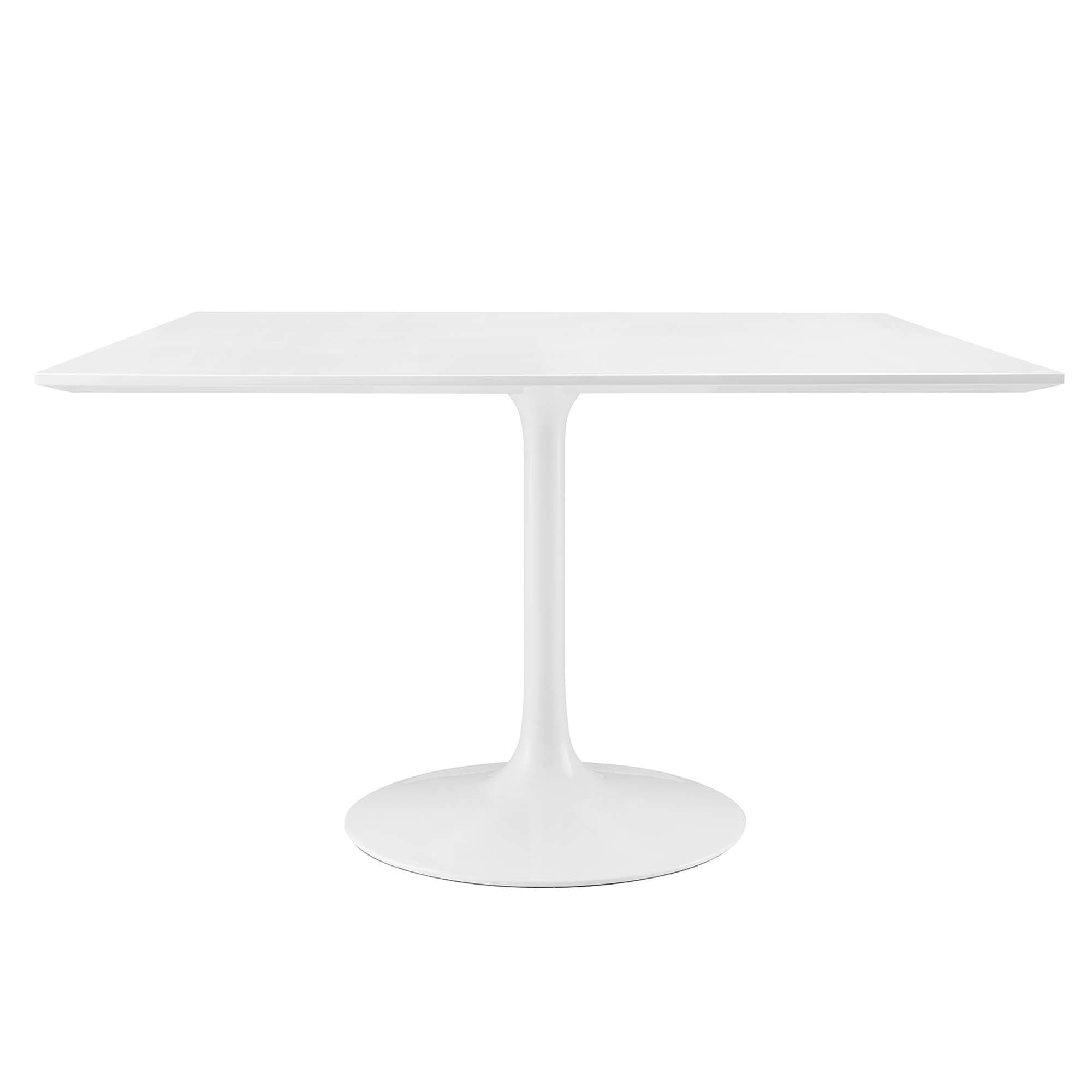 Modway EEI-1125-WHI Lippa 48 Inch  Square Wood Dining Table in White