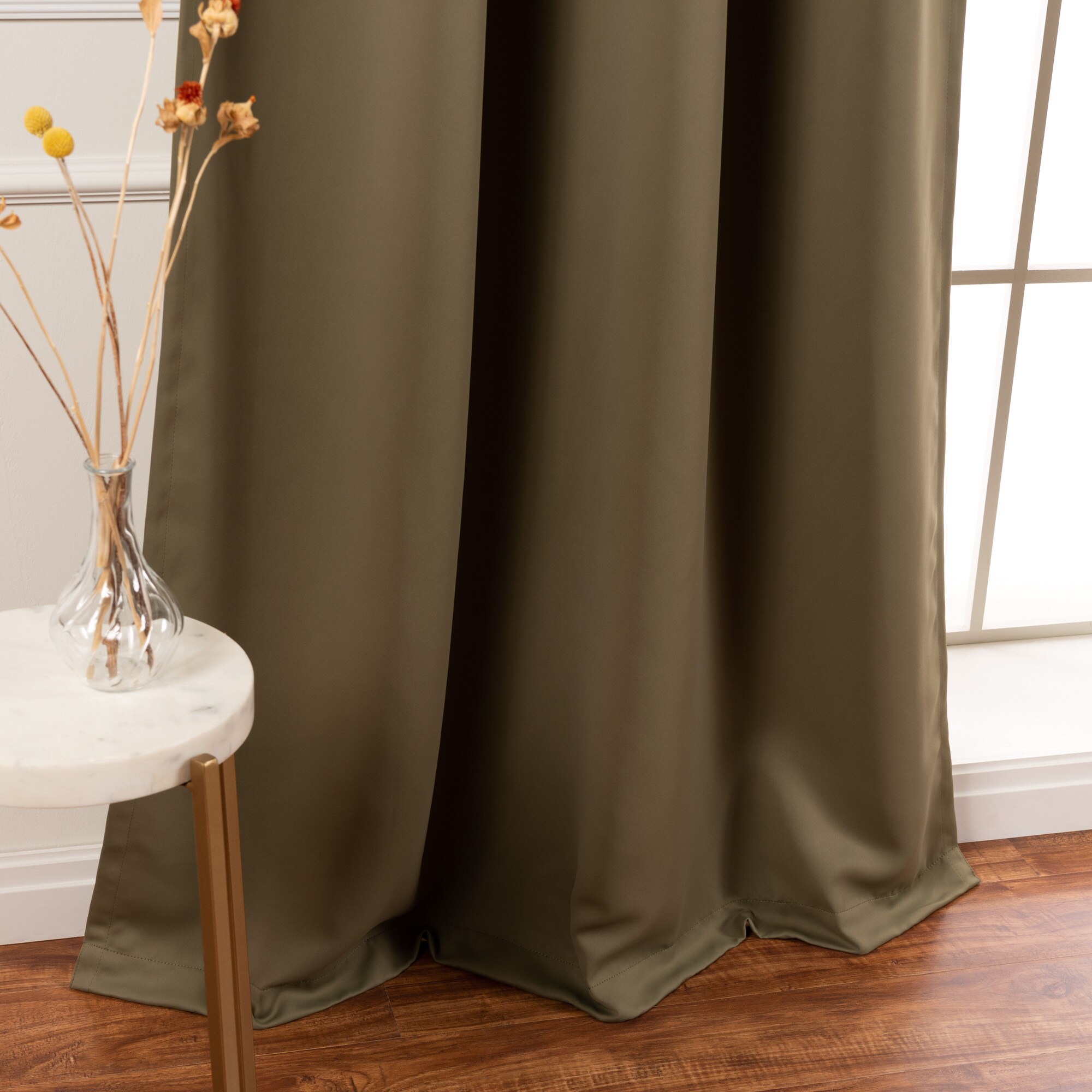 Best Home Fashion SOLID-72-OLIVE curtains - View #4