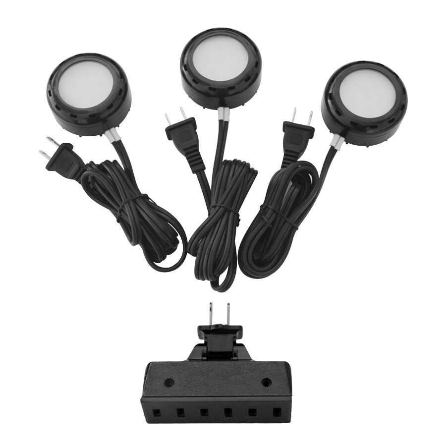 Utilitech Pro 3-Pack 2.6-in Plug-in Puck Under Cabinet Lights at 