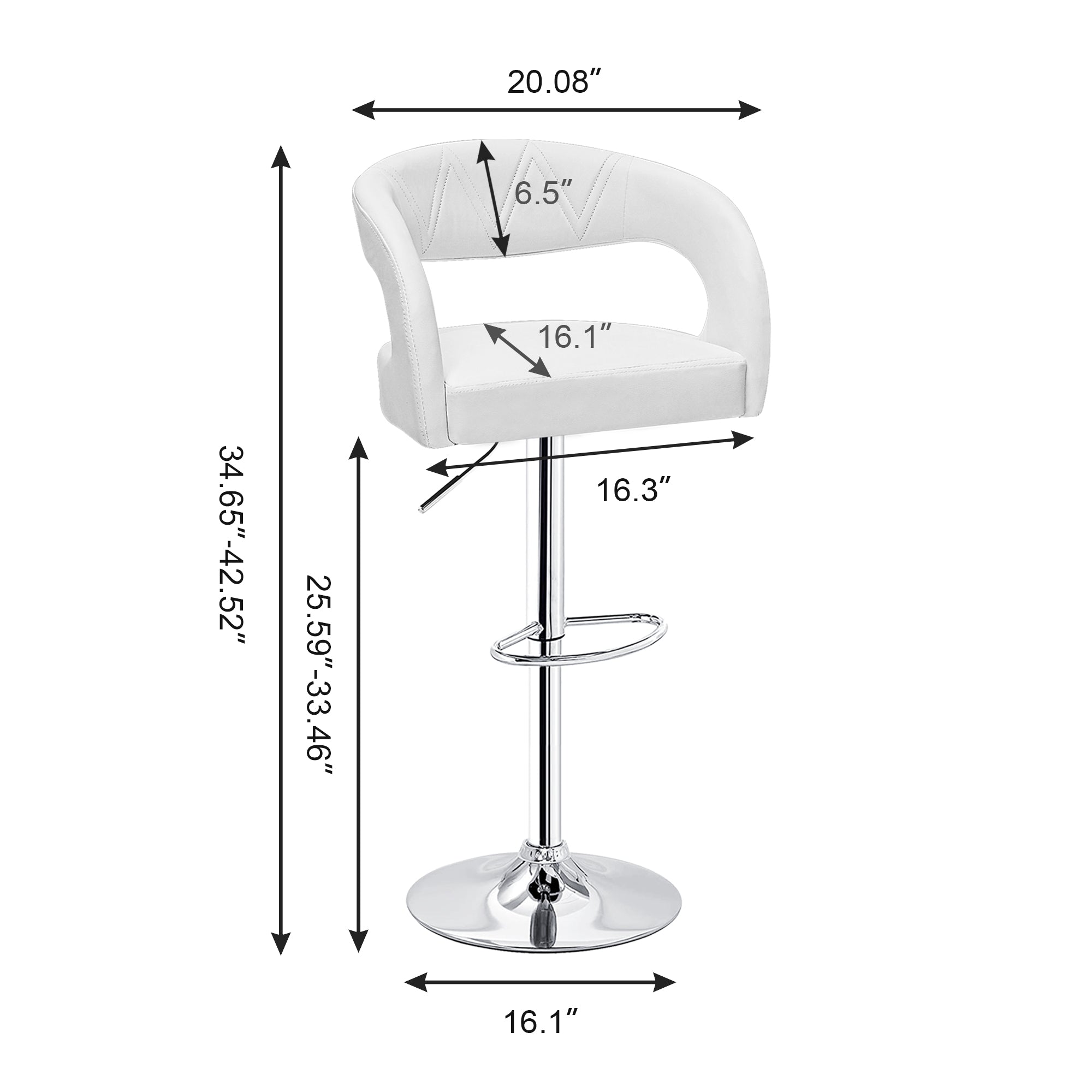 Vecelo LOE-C13-WHT stools - View #3