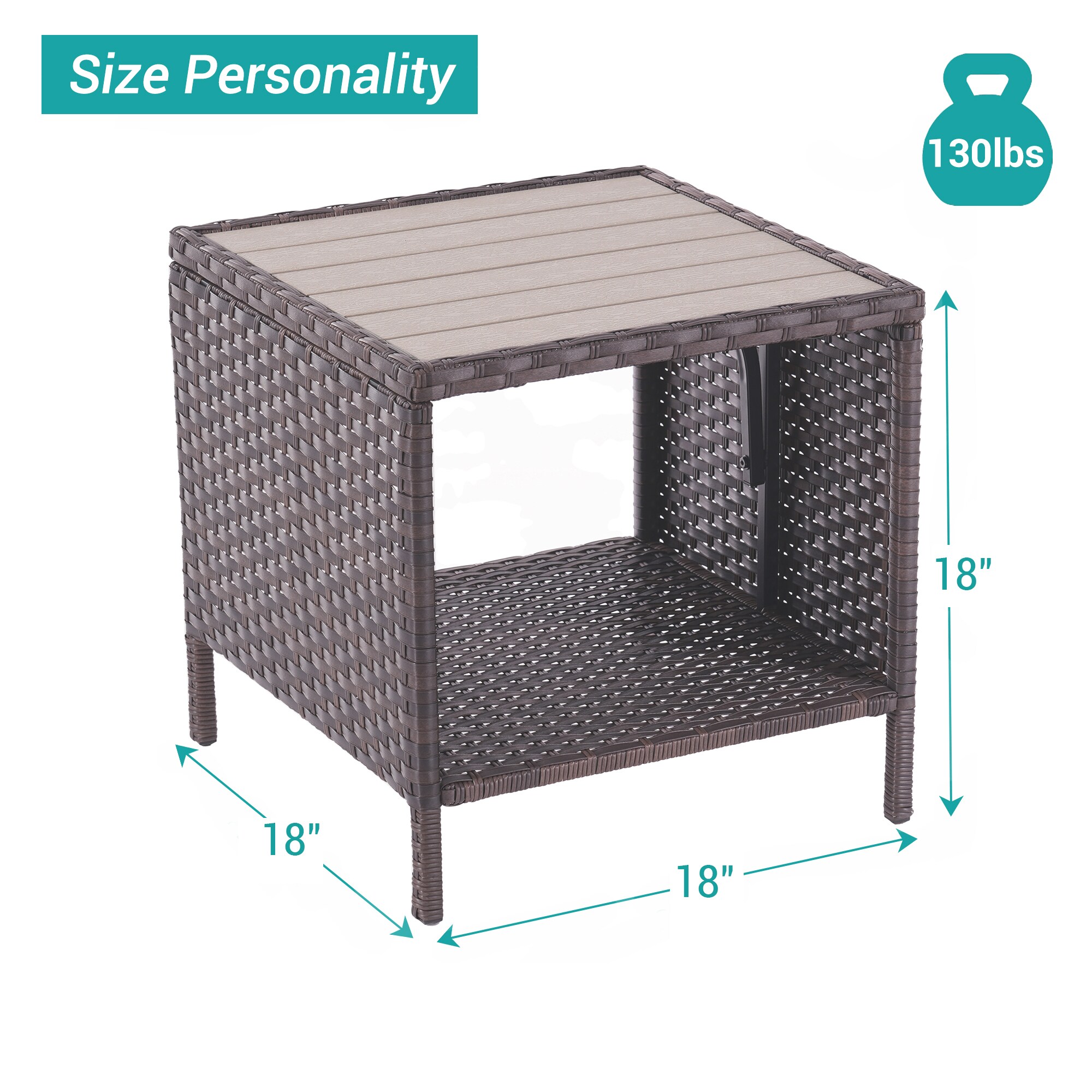 Sonkuki SD-ET-115T3-BN Patio-Tables - View #3