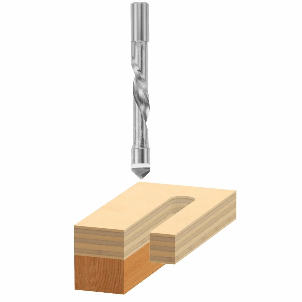Bosch 85187 1/2-in High-speed Steel Pilot Panel Down Spiral Router Bit