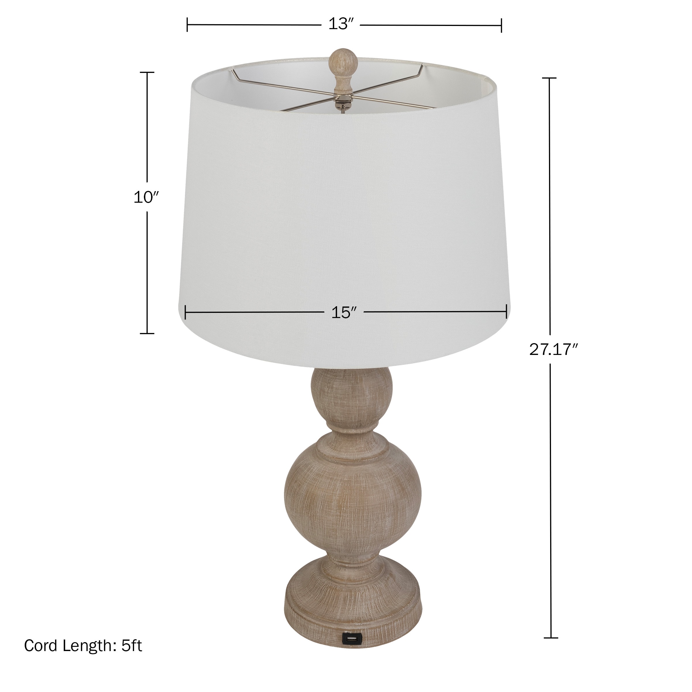 Lavish Home 72-LMPST2-20-USB Table-Lamps - View #6