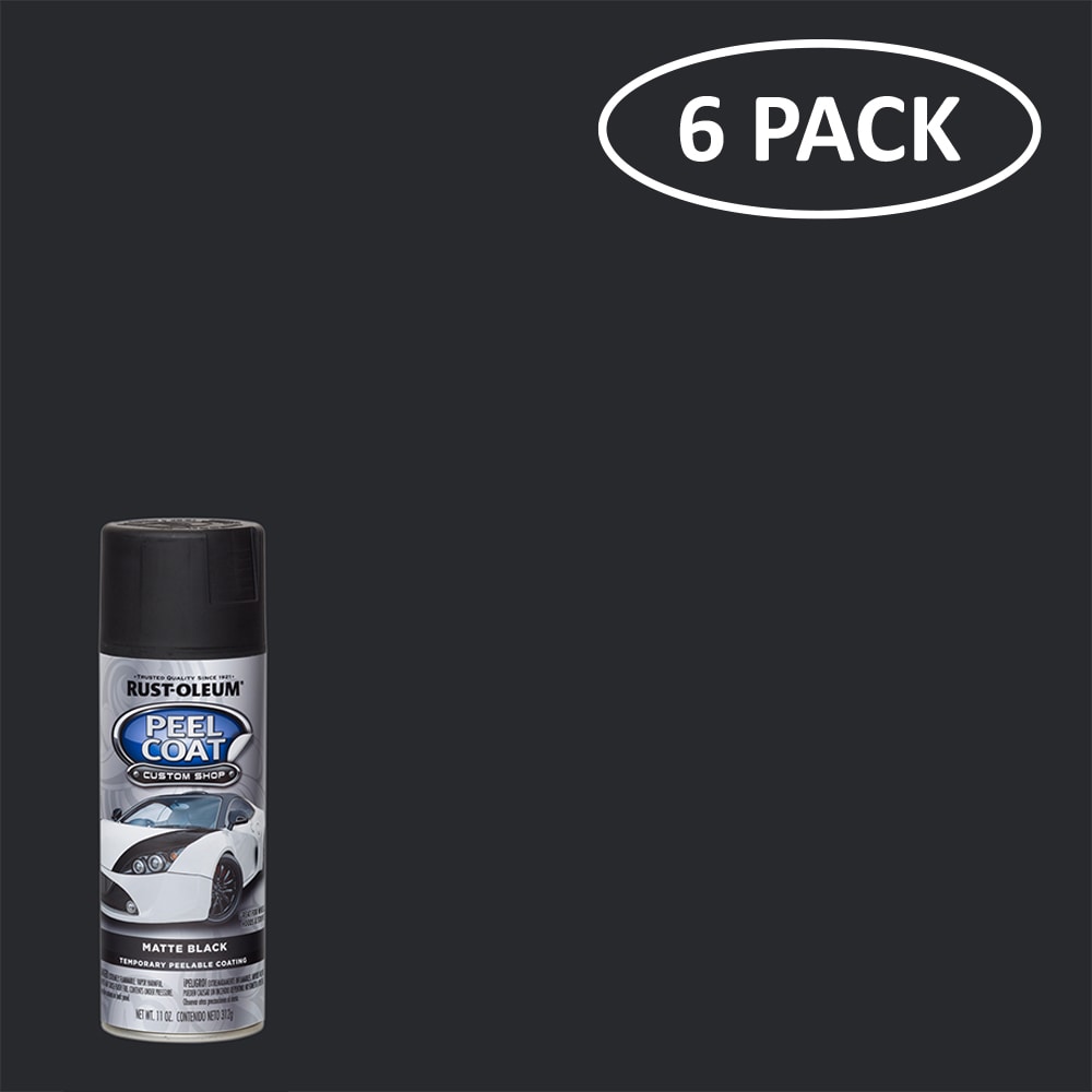 Rust-Oleum Automotive Peel Coat 6-Pack Matte Black Spray Paint