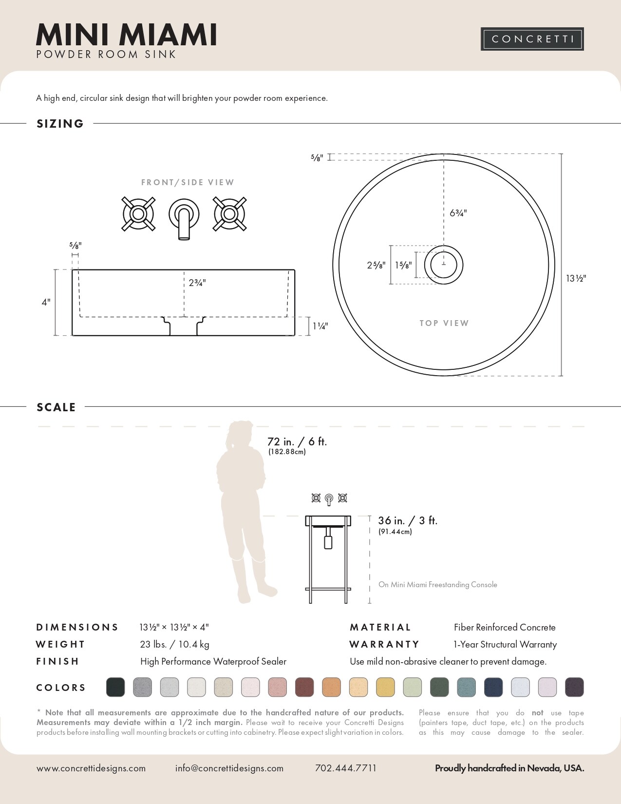 Concretti MINIMIAMIBLUSH1 Bath-Sink - View #6