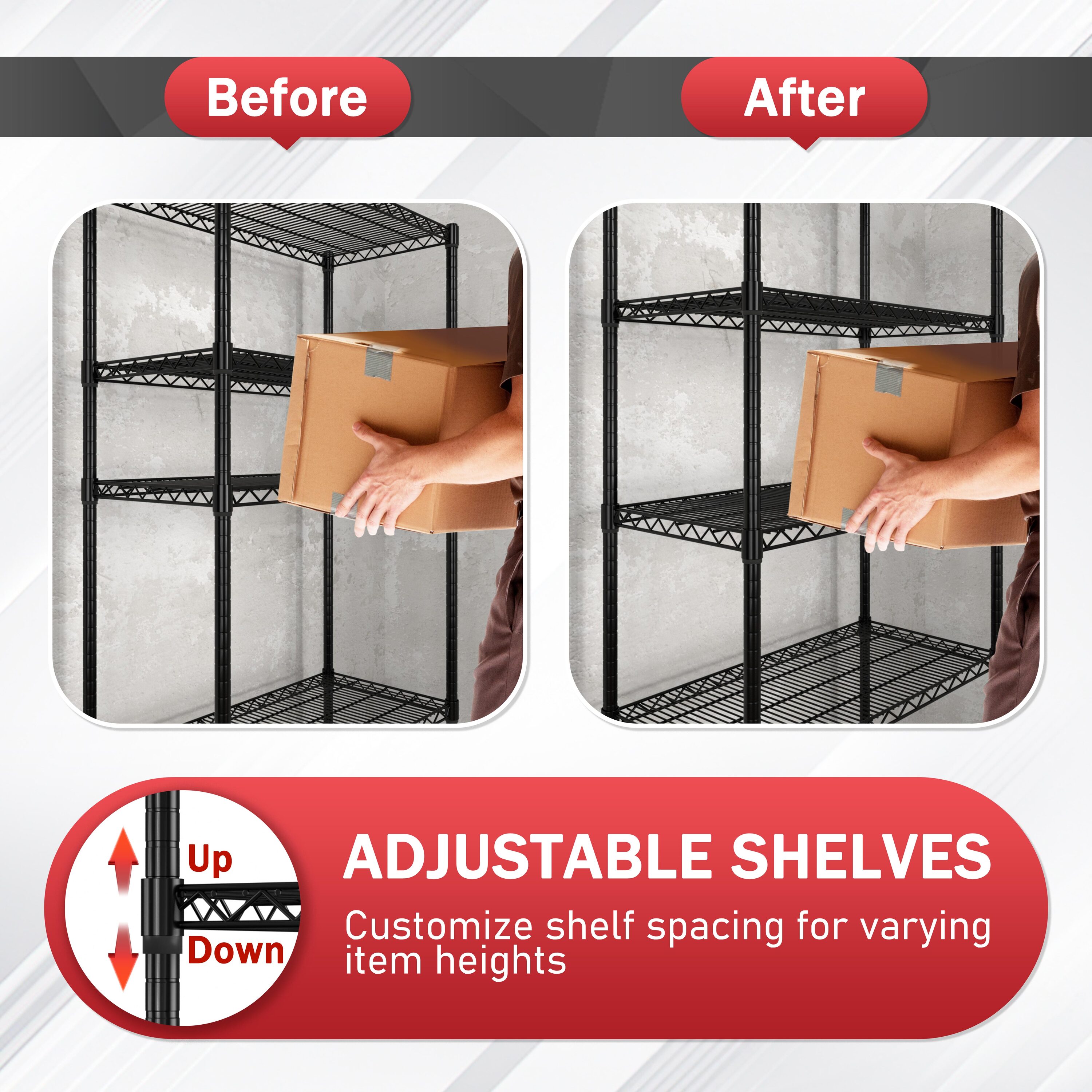 VEIKOUS HP-1106-D4-1 Free-Standing-Shelving - View #3