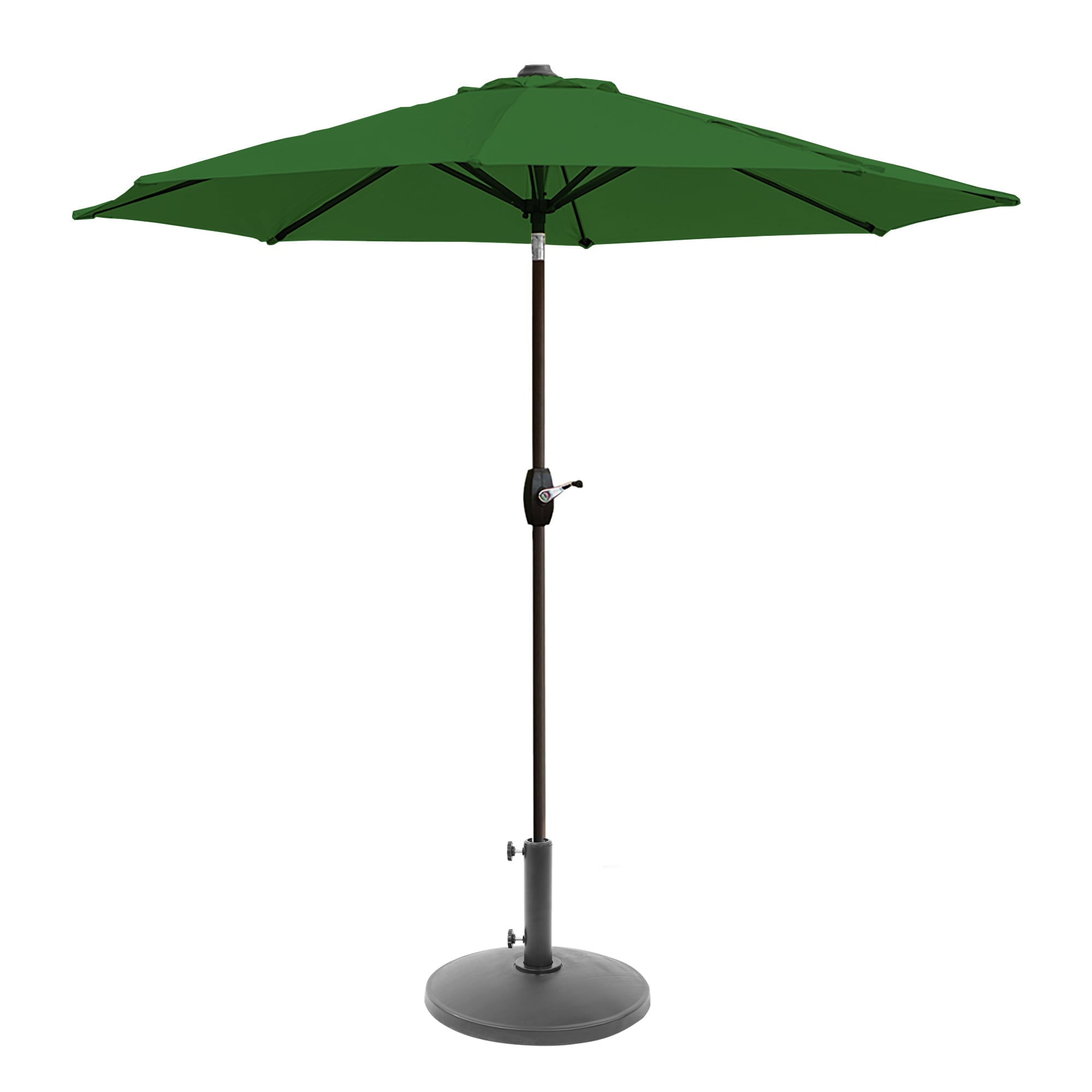 Westin Furniture 9806141-OS5002 9-ft Steel Green Push-button Tilt Garden Patio Umbrella with Base