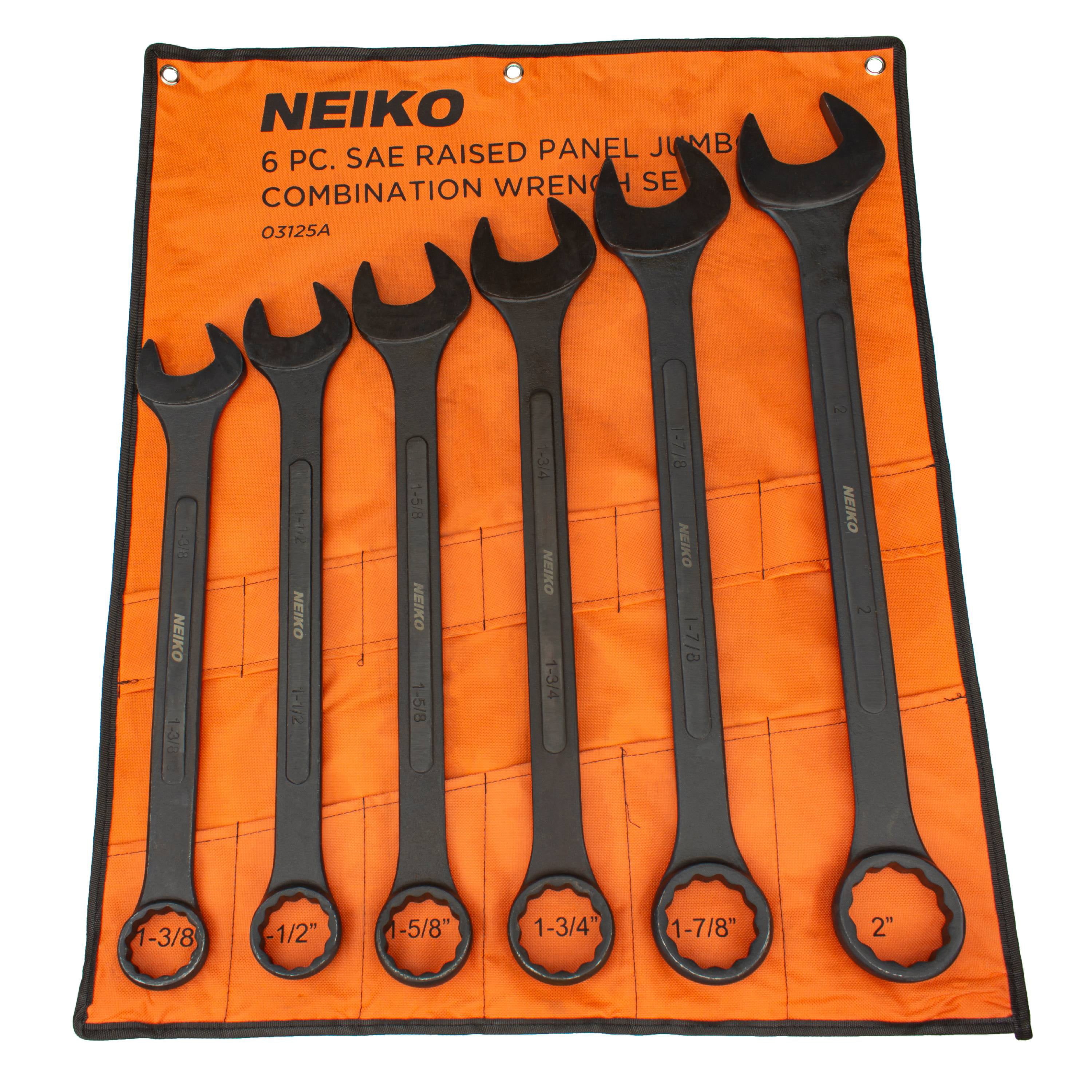 NEIKO 03125A 6 -Piece Set 12-point Standard (SAE) Standard Combination Wrench Includes Soft Case