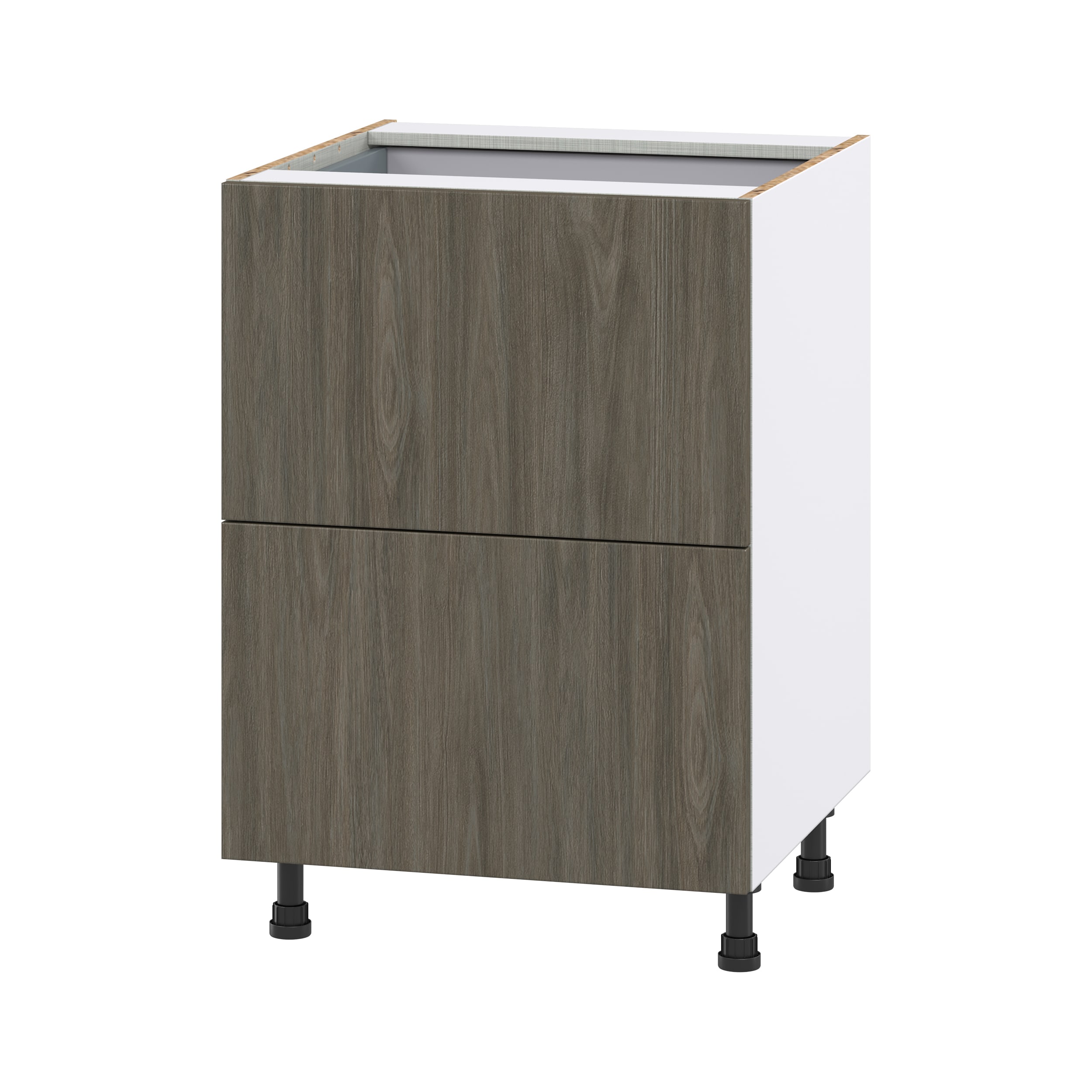 Hugo&Borg Savane 24-in W x 34.5-in H x 24-in D Textmel 2-Drawers Pull-out Cabinet Base Fully Assembled Cabinet (Flat Panel Style)