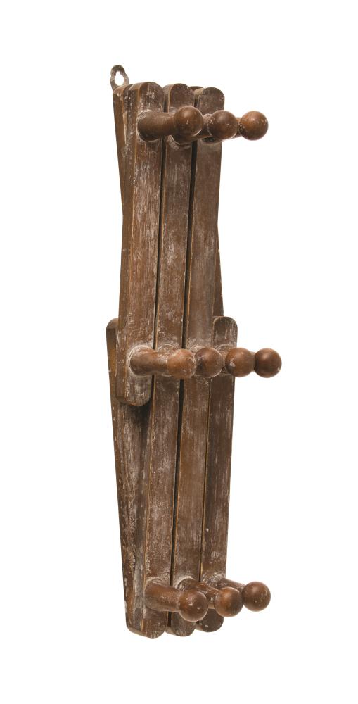 STORIED home 10-Hook Brown Decorative Wall Hook (10-lb Capacity
