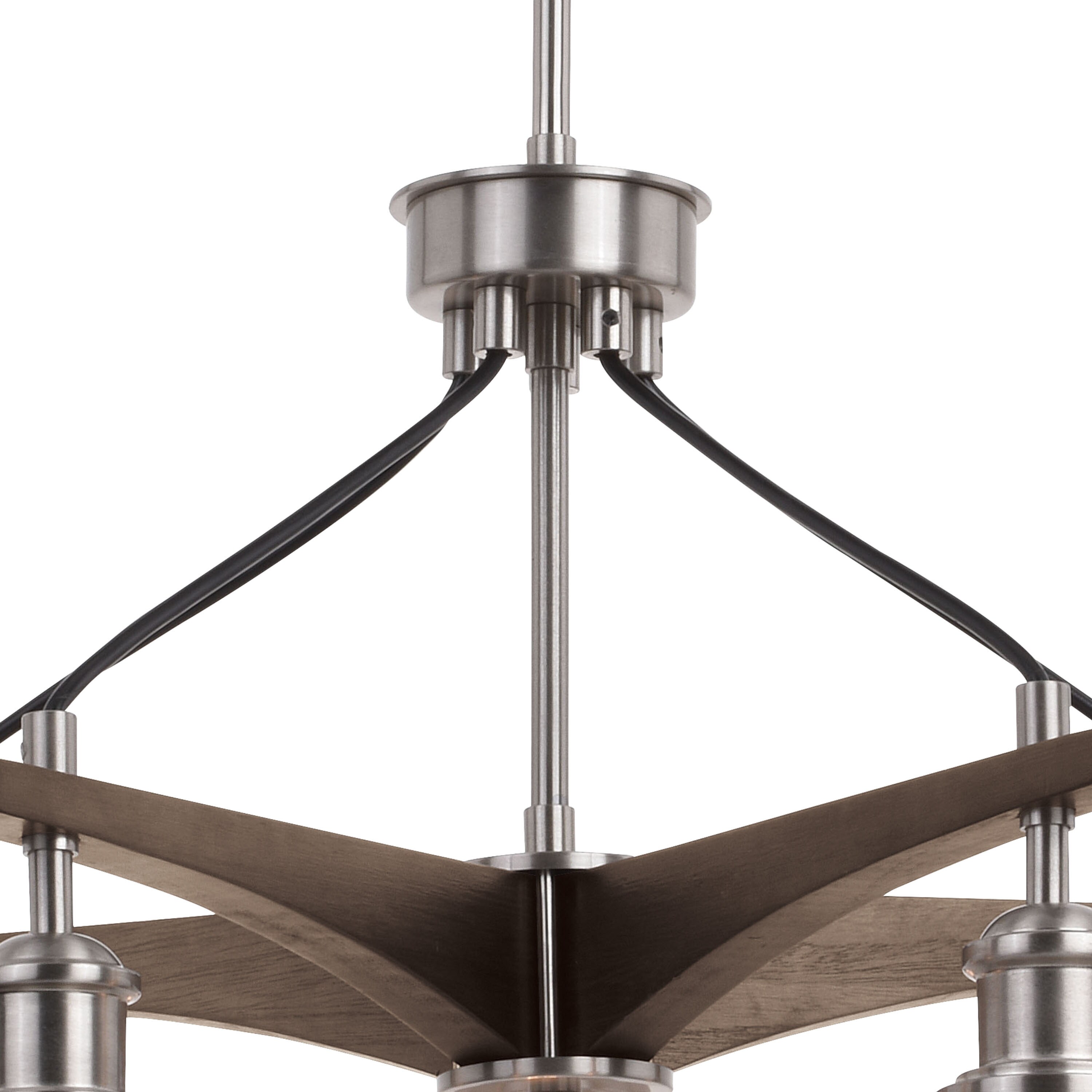 Satin Nickel 25'' Globe Chandelier with Dark Accents